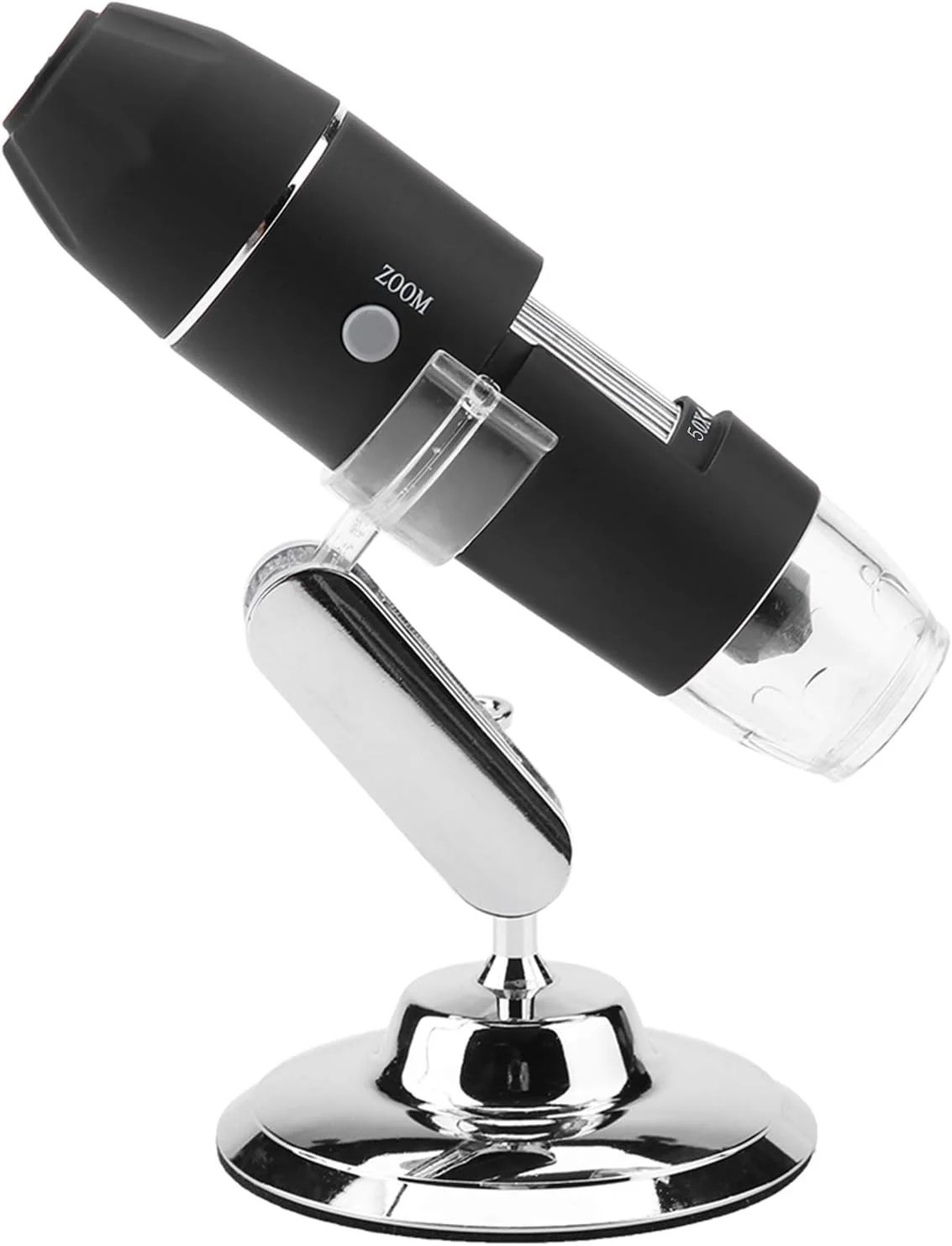 میکروسکوپ الکترونیکی Vikye، میکروسکوپ دستی الکترونیکی 1600X با بزرگنمایی 50X-1600X و رزولوشن 2 مگاپیکسل HD USB به همراه پایه نگهدارنده، مناسب برای ارزیابی صنعتی و جواهرات، دارای لنز 2G+IR