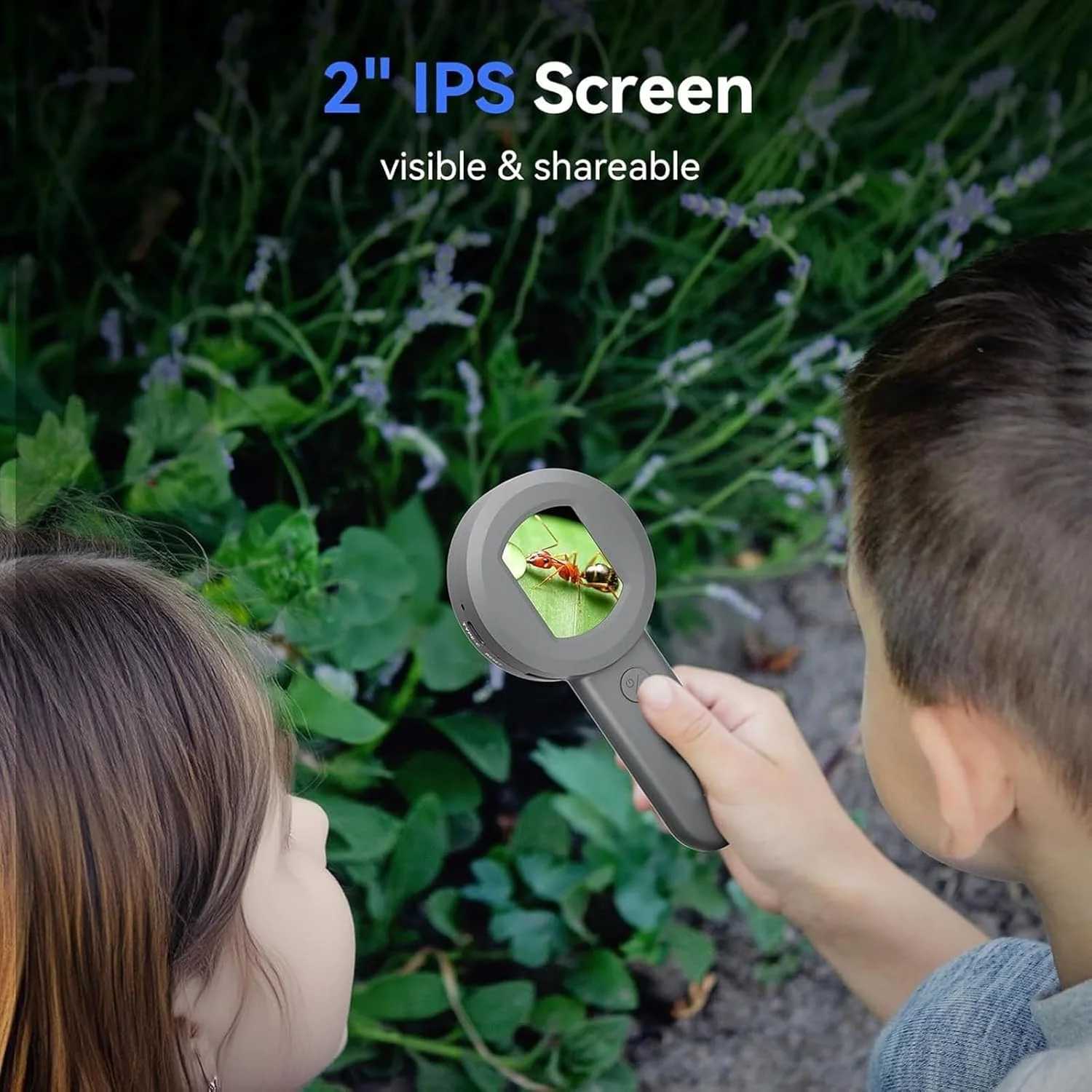 میکروسکوپ دیجیتال Vikye، بزرگنمایی 100 برابری جیبی با صفحه نمایش 2 اینچی و 8 چراغ LED برای بازرسی جواهرات و استفاده کودکان و بزرگسالان
