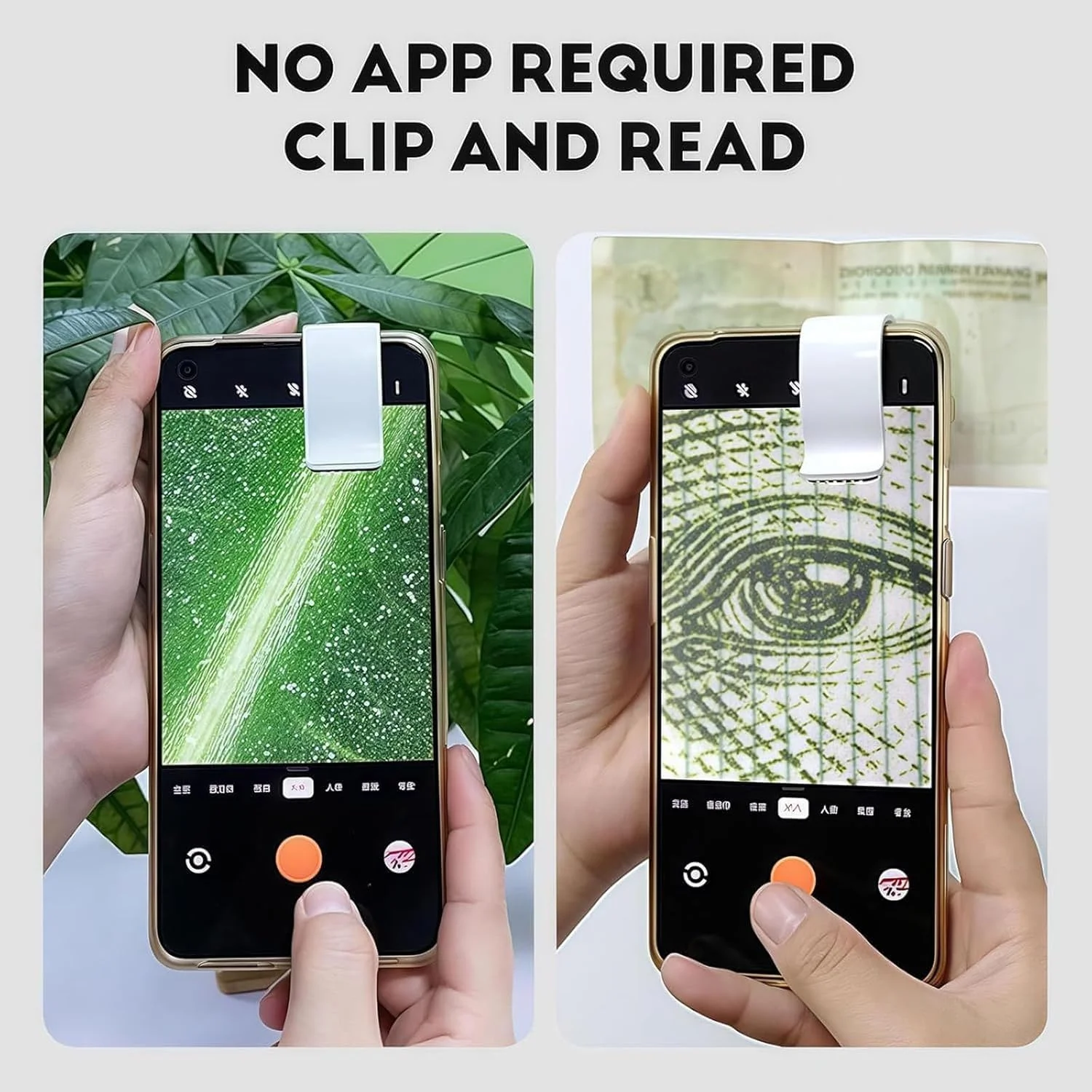 Zoomzip - لنز بزرگنمایی 200X مدل 2025 Zoomzip به همراه فیلتر CPL و نور LED - میکروسکوپ دیجیتال جیبی قابل حمل برای تلفن ها، مشاهده واضح تر و پایدارتر (میکس)