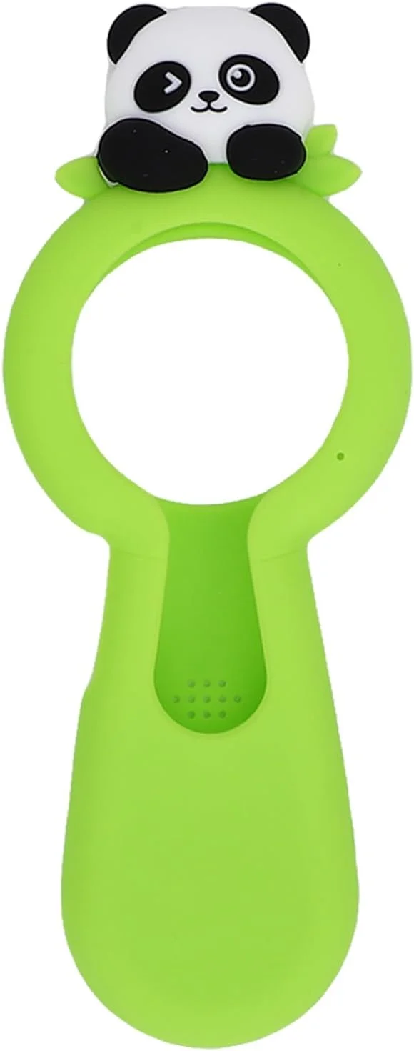 میکروسکوپ دیجیتال کودکان، صفحه نمایش 1.5 اینچی HD بزرگنمایی 200X زوم دیجیتال 5X دوربین دوگانه فوکوس خودکار، با محافظ سیلیکونی طرح پاندا برای کودکان 4 تا 12 سال