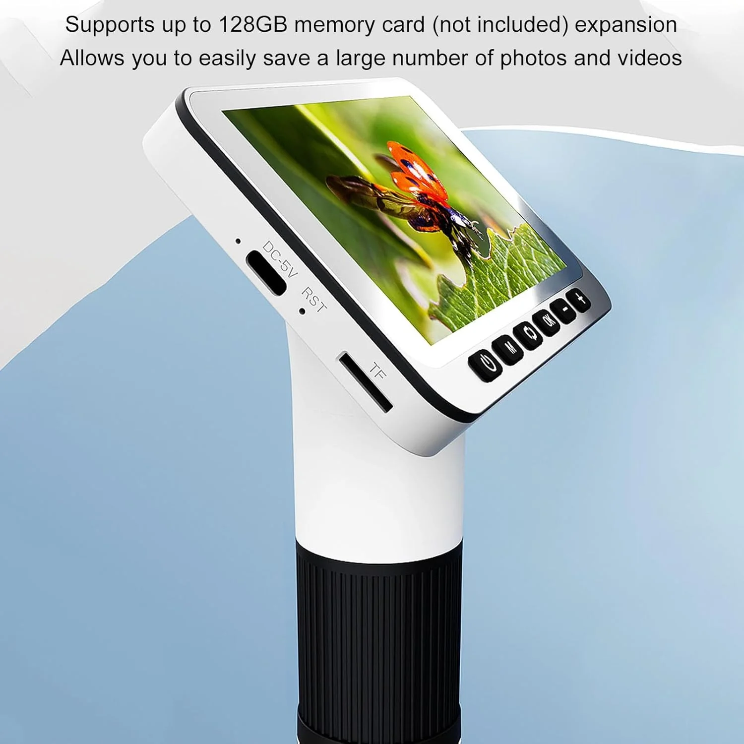 میکروسکوپ دیجیتال Vikye با صفحه نمایش 4.5 اینچی IPS، ذره بین ویدیویی دستی 1080p با بزرگنمایی 5x-32x، دارای 8 LED برای لحیم کاری و بازرسی (مشکی) میکروسکوپ دیجیتال Vikye با صفحه نمایش 4.5 اینچی IPS، ذره بین ویدیویی دستی 1080p با بزرگنمایی 5x-32x، دارای 8 LED برای لحیم کاری و بازرسی (مشکی)