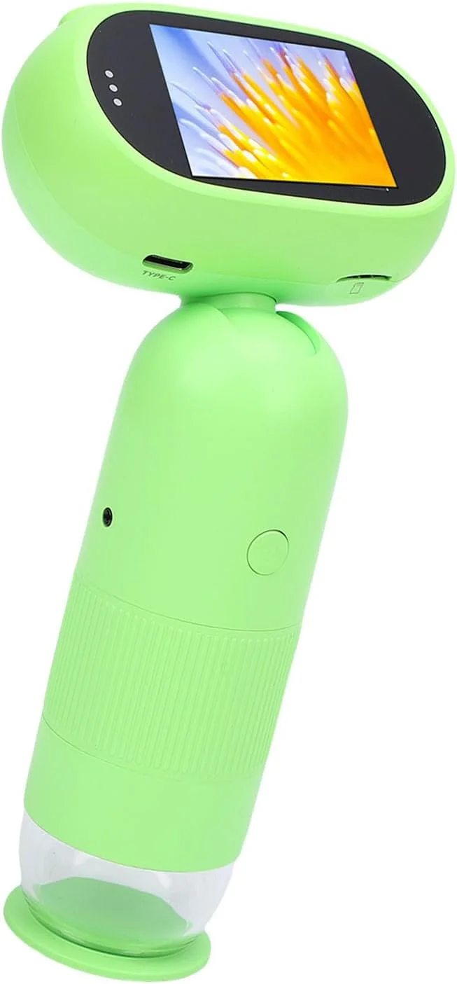 میکروسکوپ جیبی برای کودکان، میکروسکوپ دیجیتال دستی 1080P با صفحه نمایش 2 اینچی IPS، بزرگنمایی 1000x و 8 چراغ LED برای کاوش در فضای باز توسط دانش آموزان میکروسکوپ جیبی برای کودکان، میکروسکوپ دیجیتال دستی 1080P با صفحه نمایش 2 اینچی IPS، بزرگنمایی 1000x و 8 چراغ LED برای کاوش در فضای باز توسط دانش آموزان