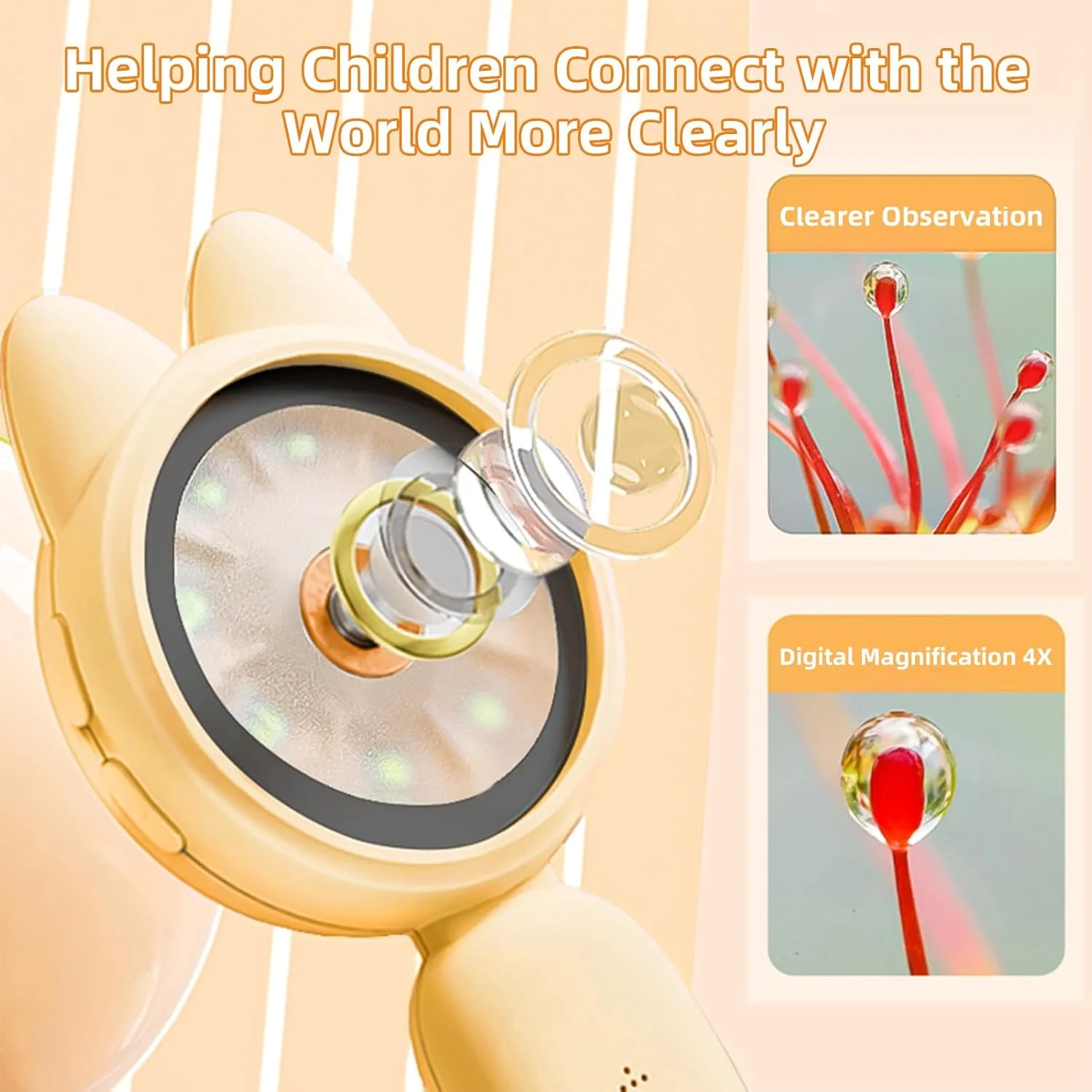 میکروسکوپ دیجیتال جیبی سوراندی، ایده آل برای بزرگسالان و کودکان، ذره بین دستی، بند گردنی، ذره بین برای کلکسیونر، لوپ جواهر فروشی قابل حمل، صفحه نمایش 2 اینچی، میکروسکوپ کوچک تریکوم