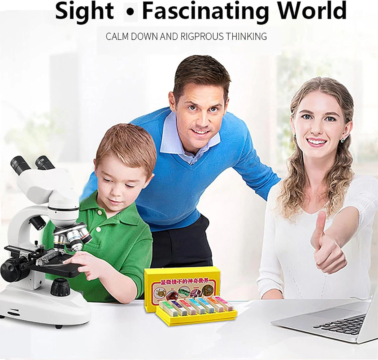 میکروسکوپ ترکیبی دوچشمی حرفه ای دانشجویی، بزرگنمایی 200X-30000X میکروسکوپ های الکترونیکی LED با 4 عدسی شیئی (4X، 6X، 10X، 100X)، 2 چشمی (50X*2) برای مطالعه، آبزی پروری