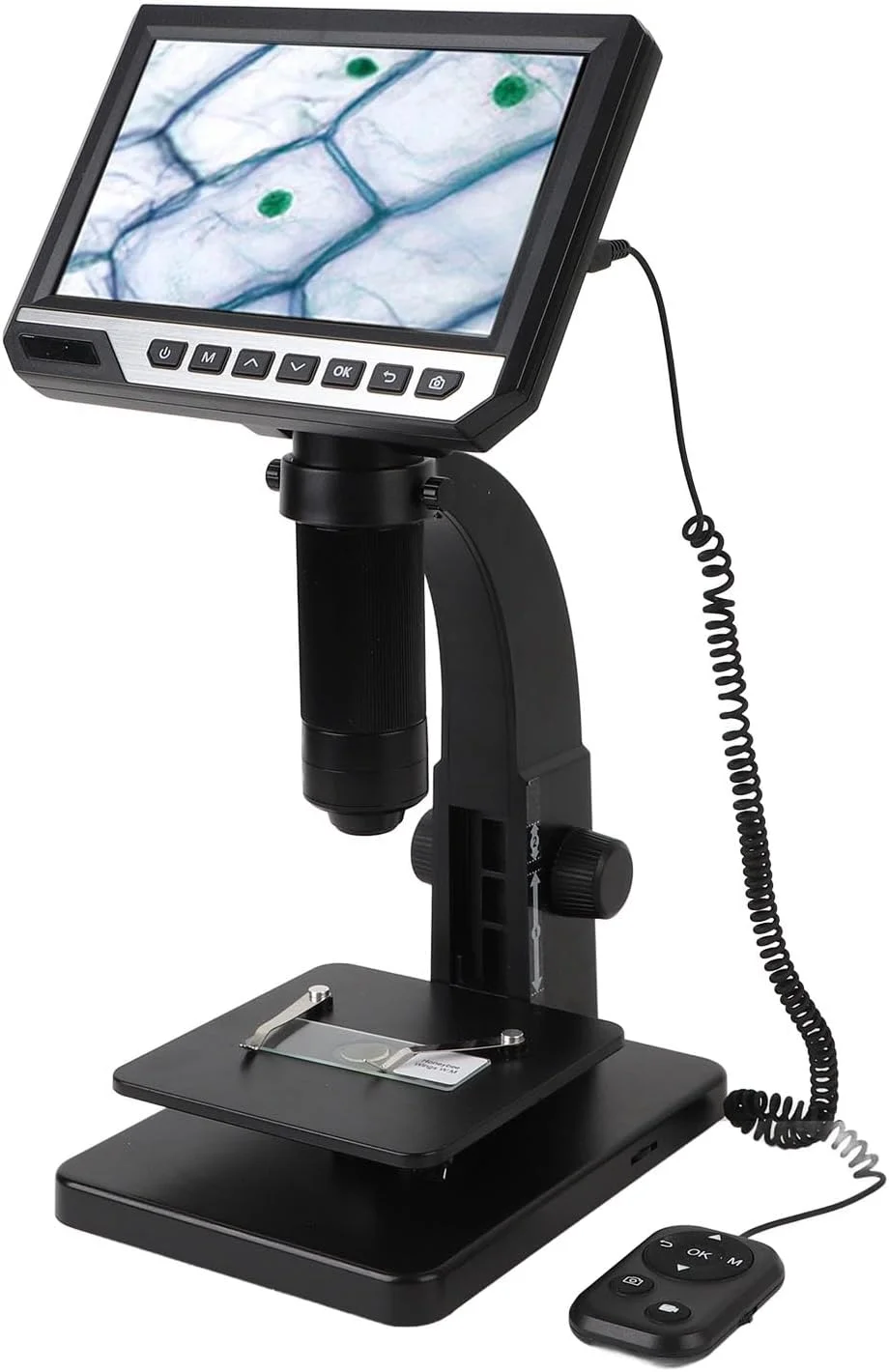 میکروسکوپ بیولوژیکی دیجیتال Sorandy، میکروسکوپ LCD 7 اینچی، لنز دوگانه 500X-2000X دوربین 12 مگاپیکسلی فیلم 1080P با 10 چراغ LED قابل تنظیم برای بازرسی تحقیقات پزشکی آزمایشگاهی