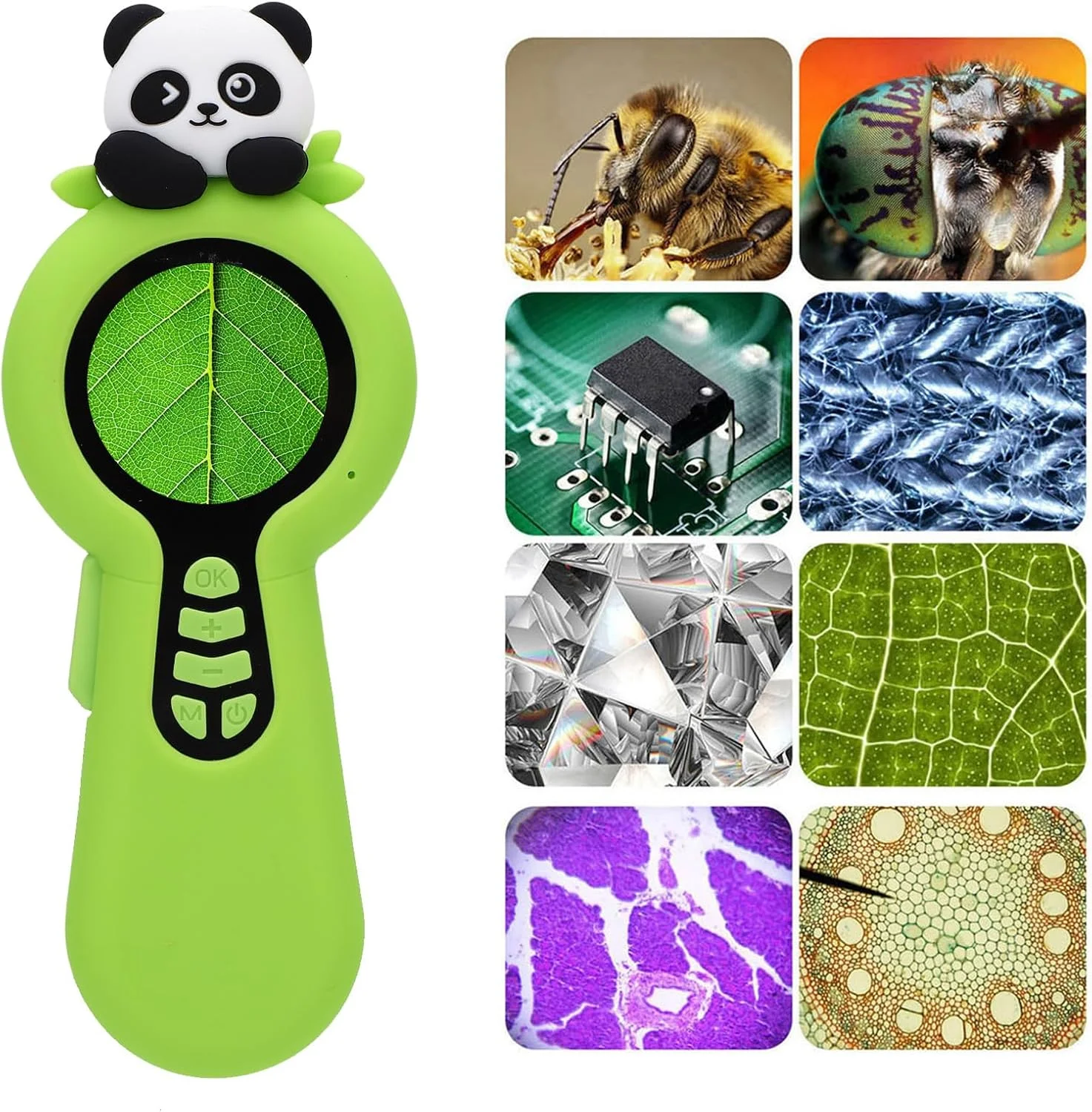 میکروسکوپ دیجیتال دستی 1080P، بزرگنمایی 200 برابر، ذره‌بین با فوکوس خودکار، ذره‌بین دیجیتال قابل حمل