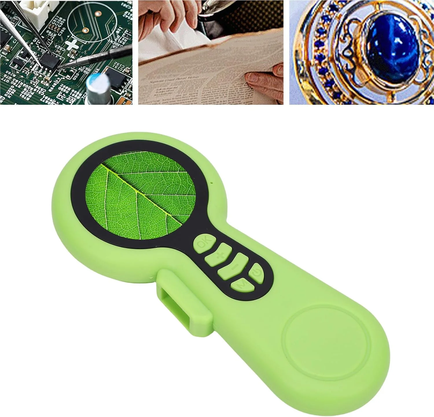 میکروسکوپ دیجیتال دستی 1080P، بزرگنمایی 200 برابر، ذره‌بین با فوکوس خودکار، ذره‌بین دیجیتال قابل حمل