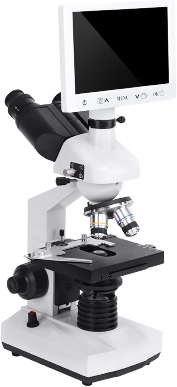 میکروسکوپ سه چشمی با کیفیت بالا QBREZA با بزرگنمایی ۷۰۰۰۰ برابر برای آزمایش های علمی، آبزی پروری، تشخیص کنه و اسپرم خوک