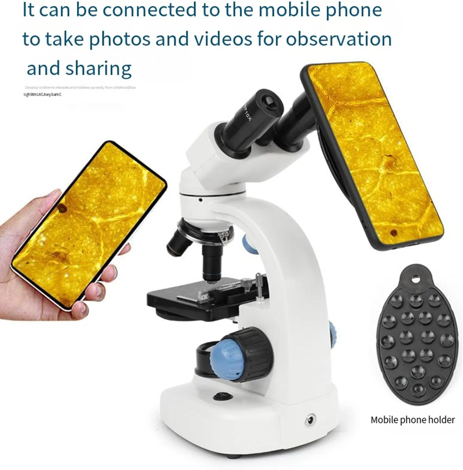 میکروسکوپ دوچشمی برای آزمایش های علمی دانش آموزان مدارس ابتدایی و راهنمایی، بزرگنمایی 40 تا 1000 برابر، HD