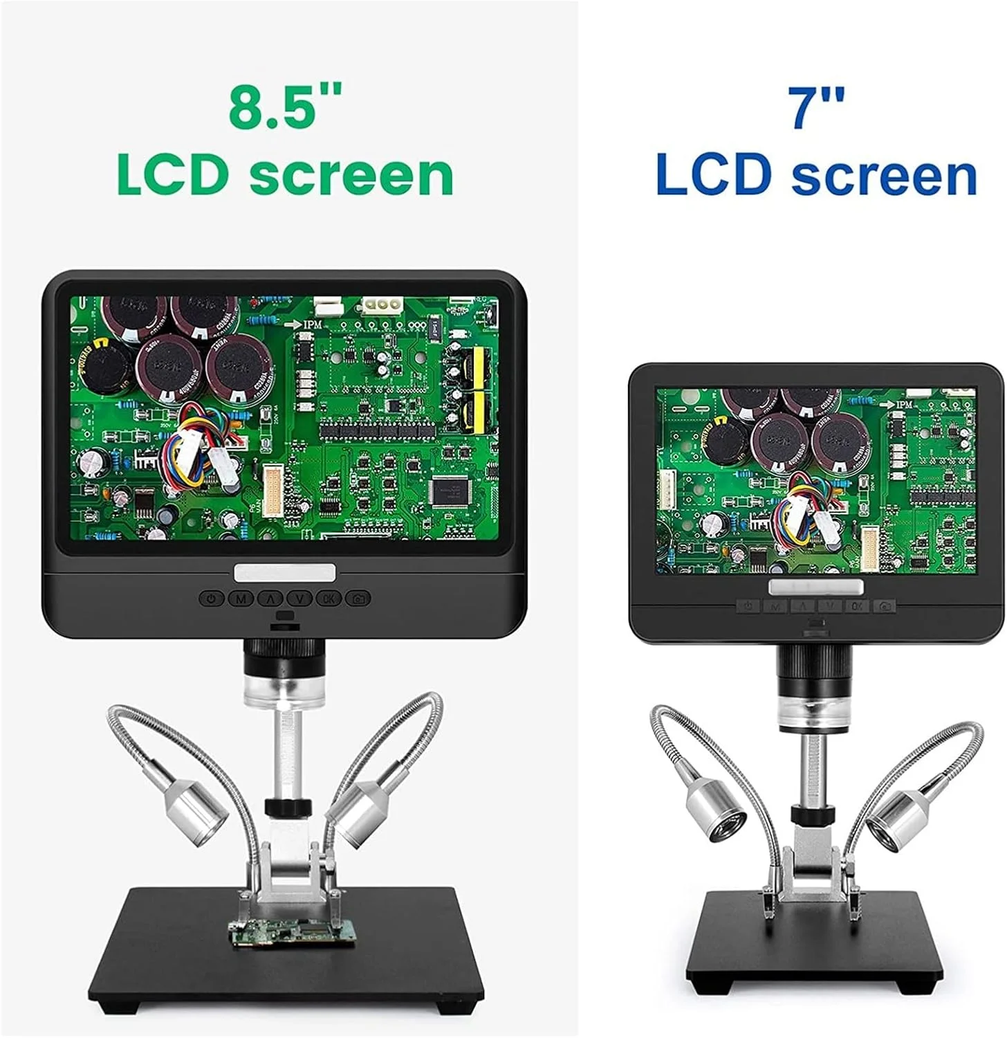 میکروسکوپ دیجیتال USB دستی آزمایشگاهی LCD 8.5 اینچی 260X برای بازرسی تعمیر PCB با ریموت کنترل میکروسکوپ سکه