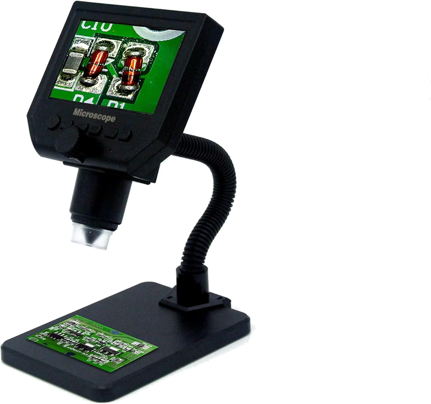 میکروسکوپ دیجیتال LCD با بزرگنمایی 600X، سنسور 3.6MP، 8 LED، صفحه نمایش 4.3 اینچی، ویدیوی HD 1080p، USB، دوربین اندوسکوپ