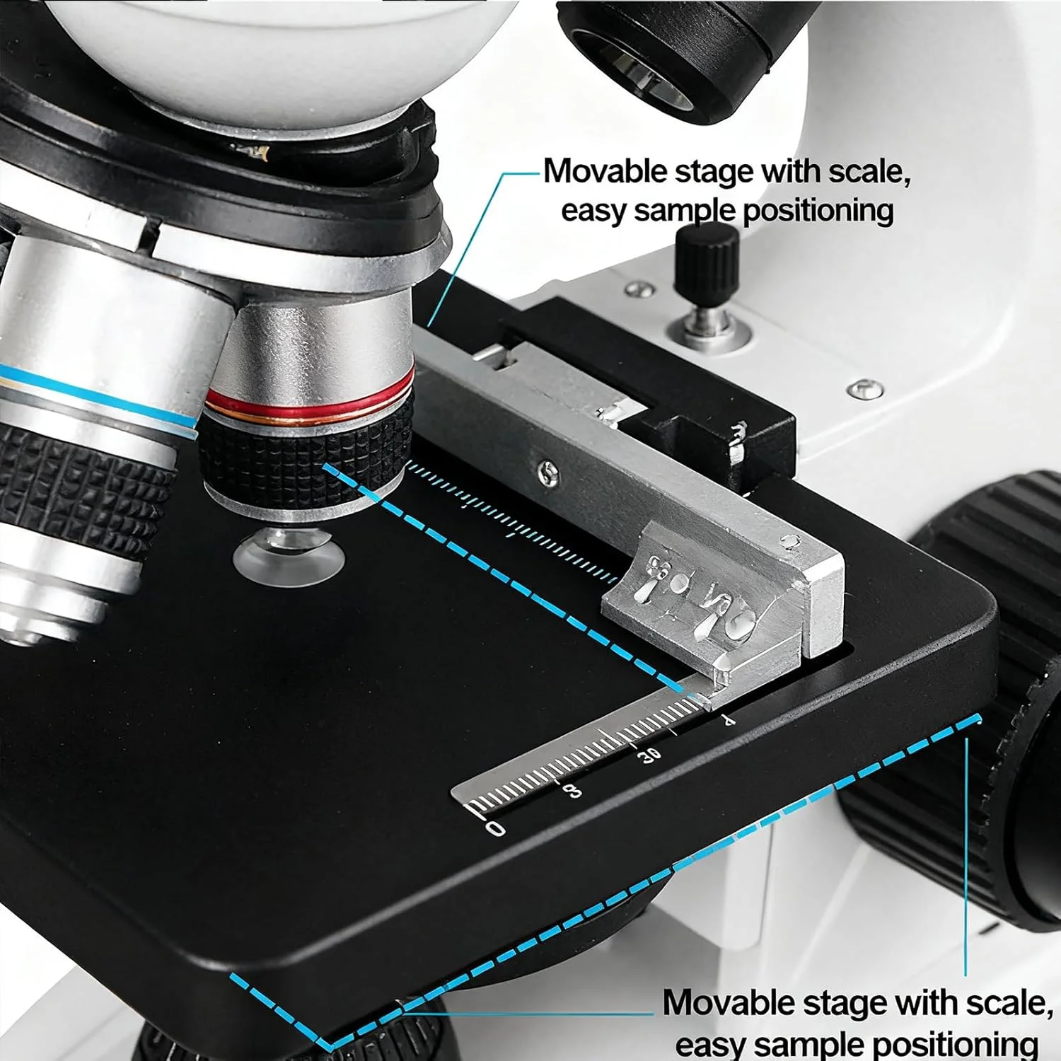 میکروسکوپ حرفه ای دوچشمی HD بیولوژیکی با بزرگنمایی بالا مناسب برای آزمایشگاه های آموزشی