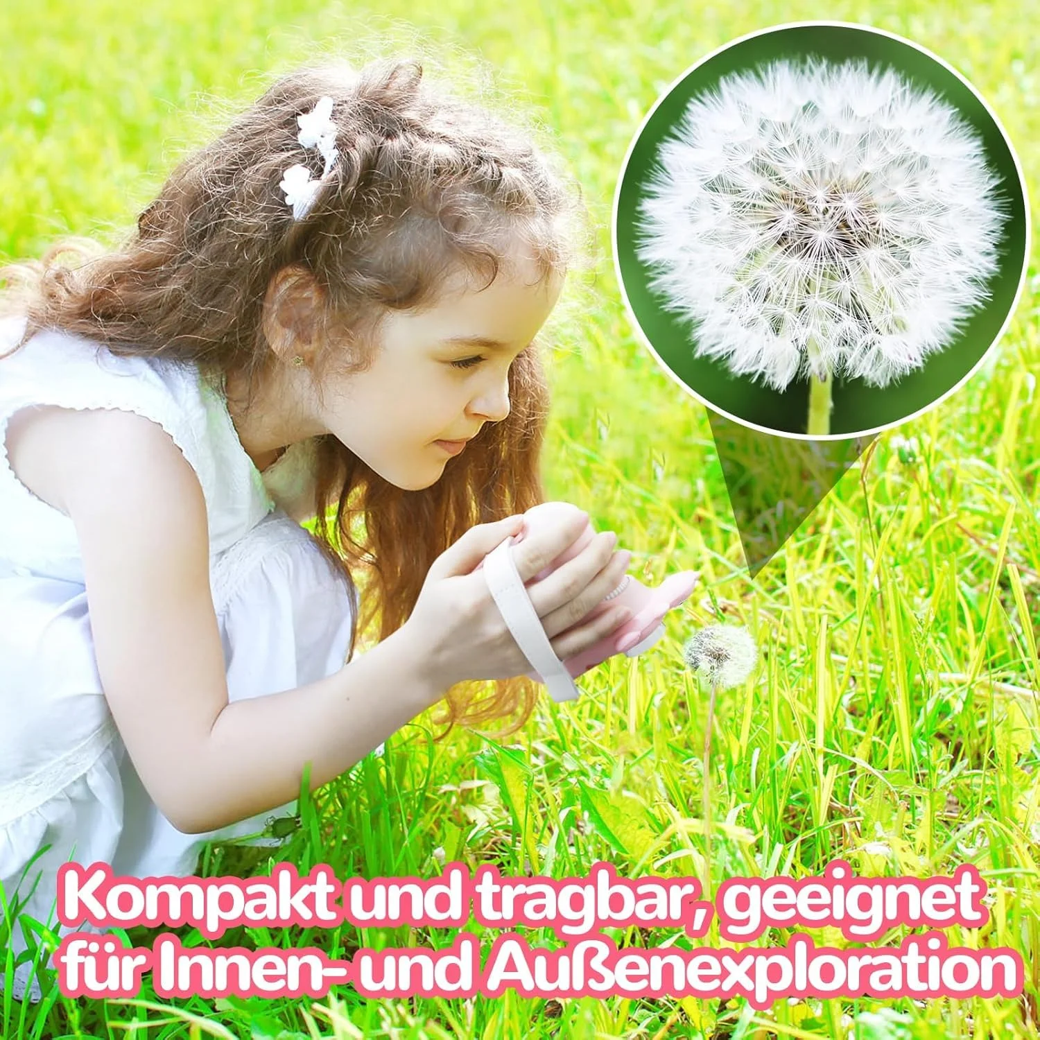 میکروسکوپ کودکانه، میکروسکوپ قابل حمل 1000X برای کودکان، میکروسکوپ دیجیتال دستی، میکروسکوپ عکس و فیلم، کیت های علمی برای کودکان