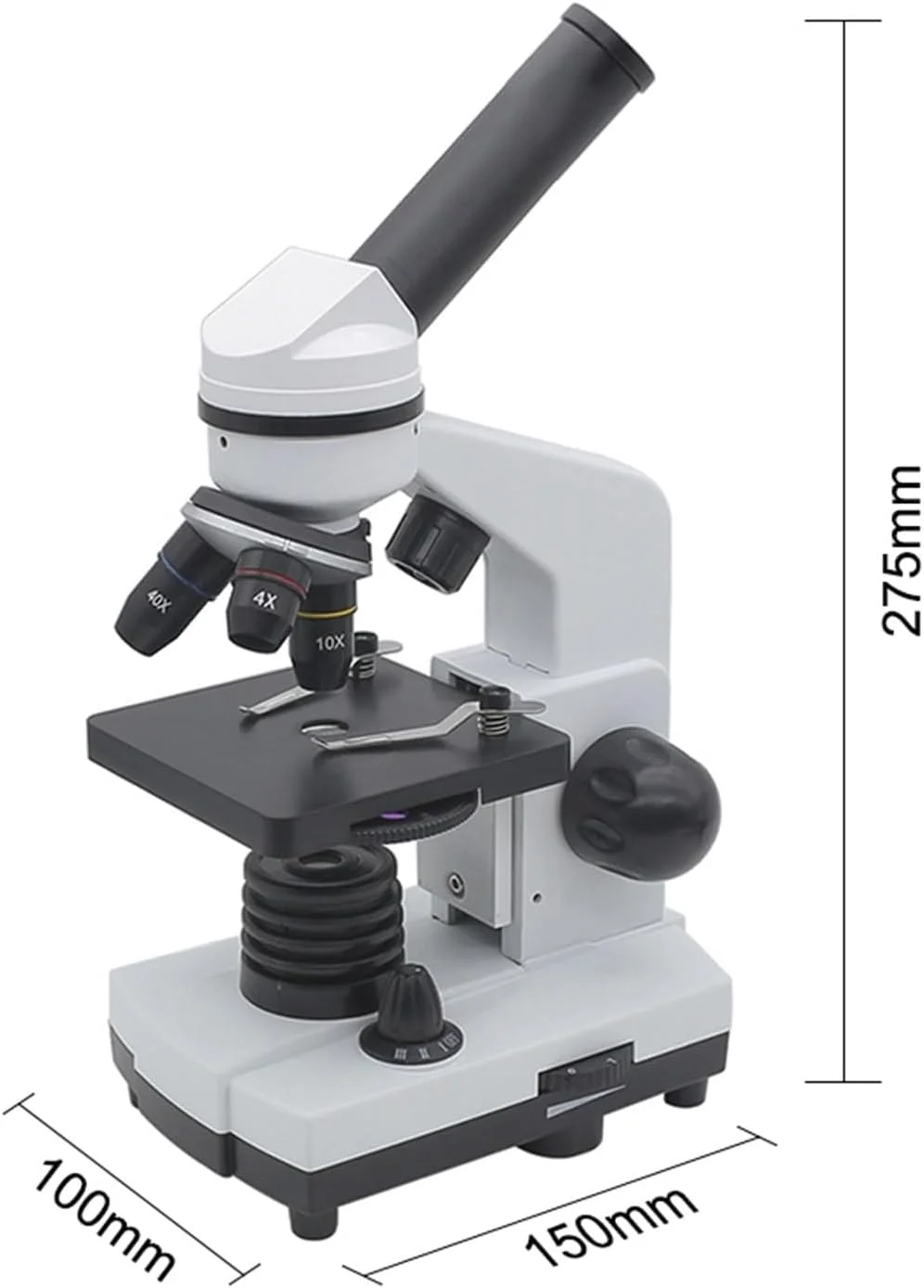 میکروسکوپ دانش‌آموزی بیولوژیکی 1600X با چشمی الکترونیکی USB 2 مگاپیکسلی و 50 اسلاید به همراه لامپ LED و میکروسکوپ تک چشمی