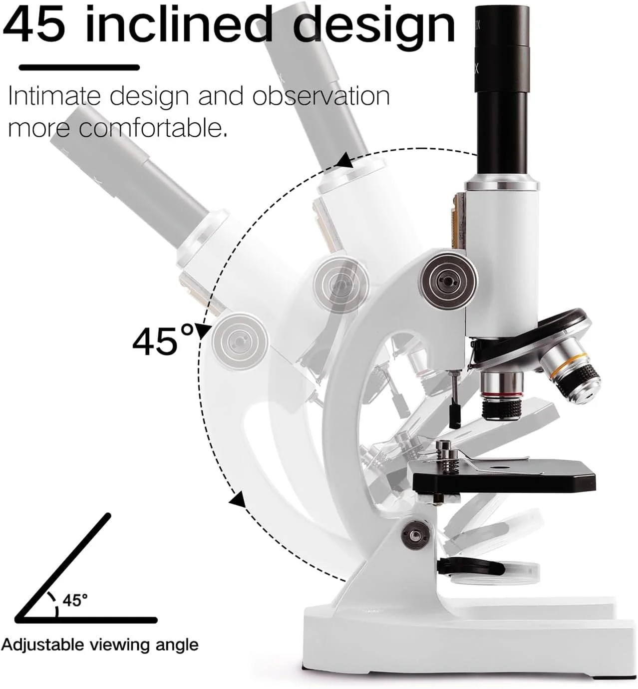 میکروسکوپ نوری تک چشمی 64X-2400X مناسب برای آموزش علوم و زیست شناسی به کودکان مدارس ابتدایی