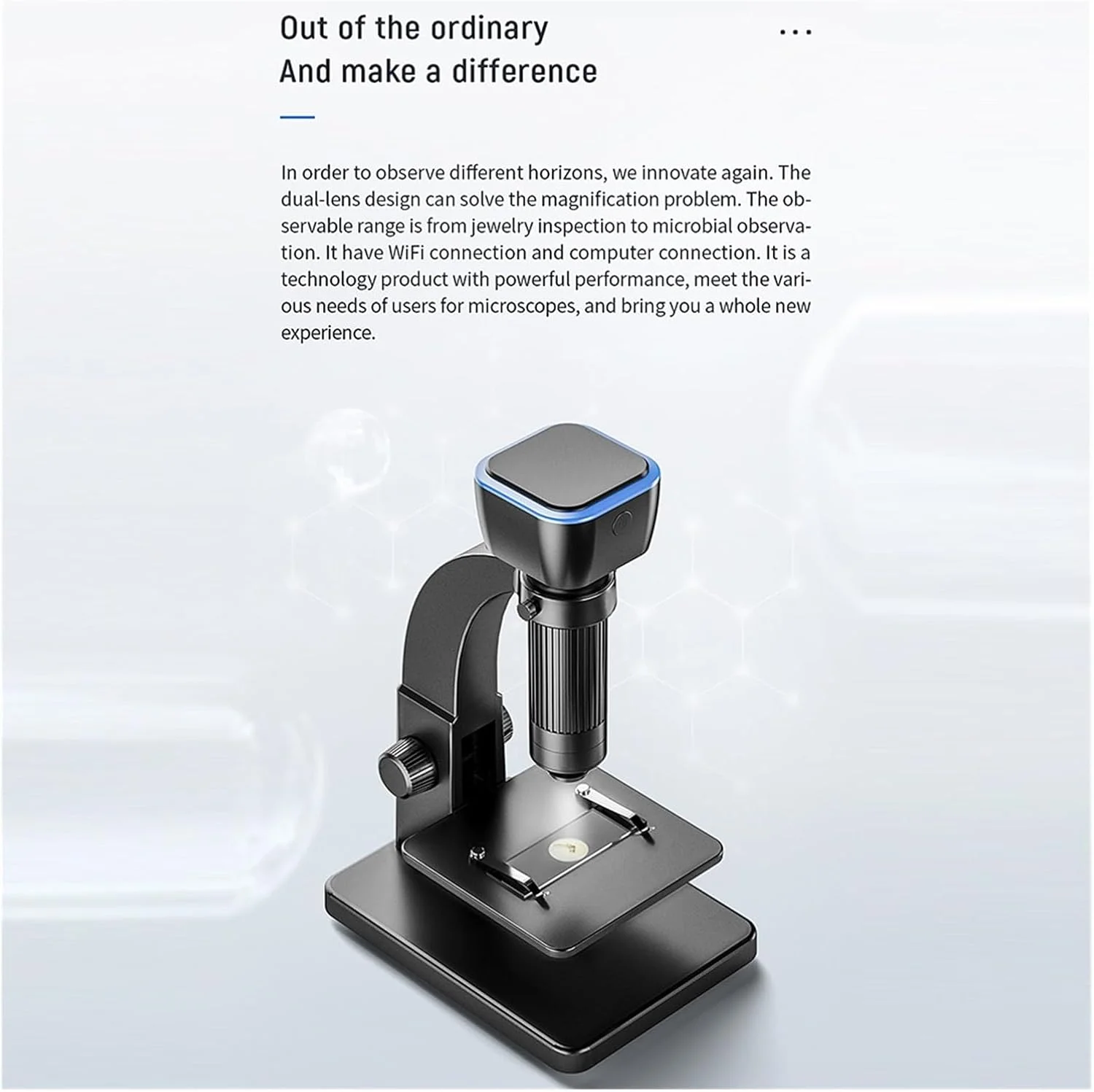 میکروسکوپ دیجیتال 2000X با لنز دوگانه 5.0 مگاپیکسلی و صفحه نمایش برای لحیم کاری برد مدار