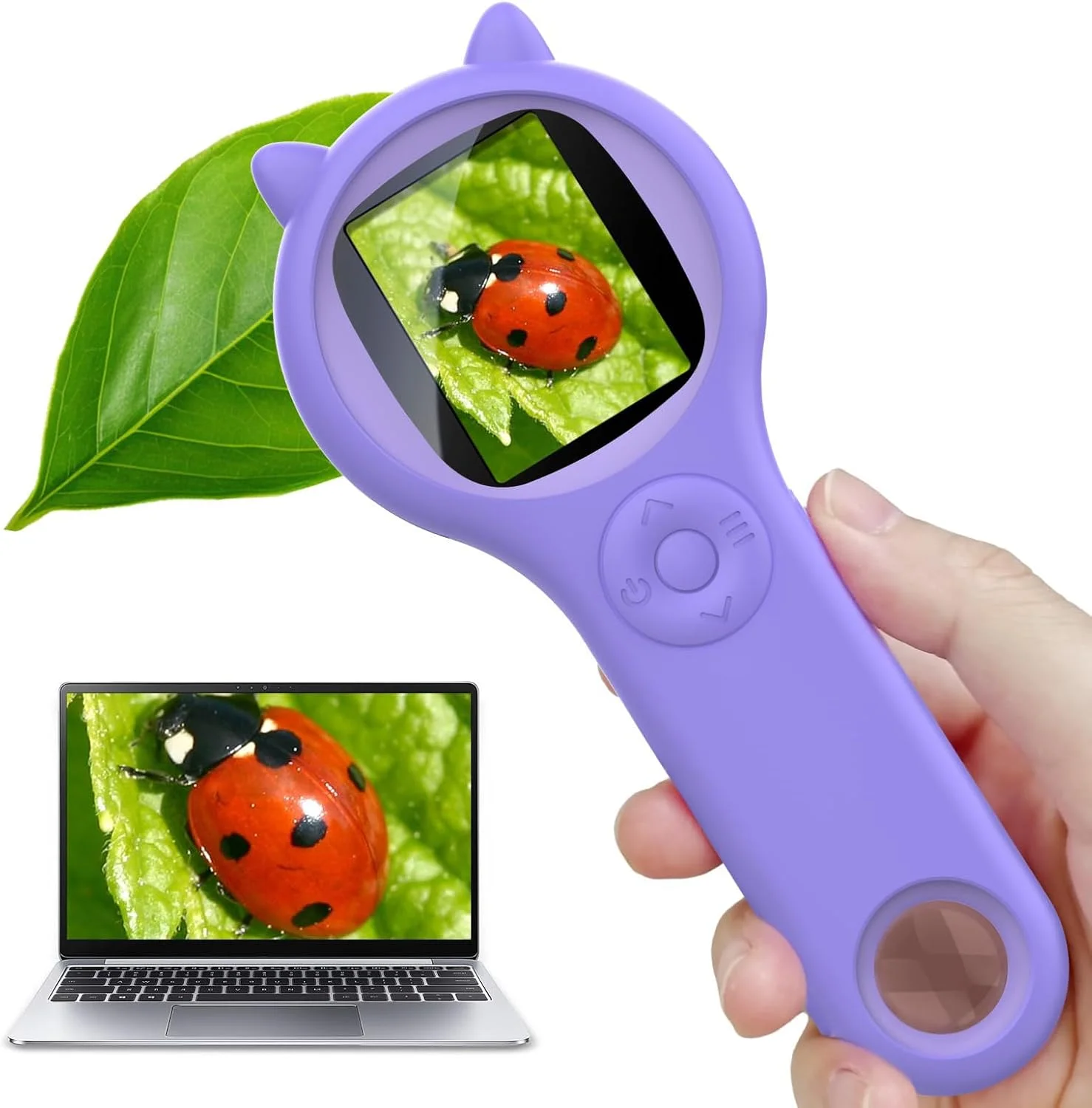 میکروسکوپ آموزشی کودکان، میکروسکوپ دیجیتال جیبی کوچک دستی برای کودکان نوپا، پشتیبانی از بزرگنمایی های مختلف برای کودکان