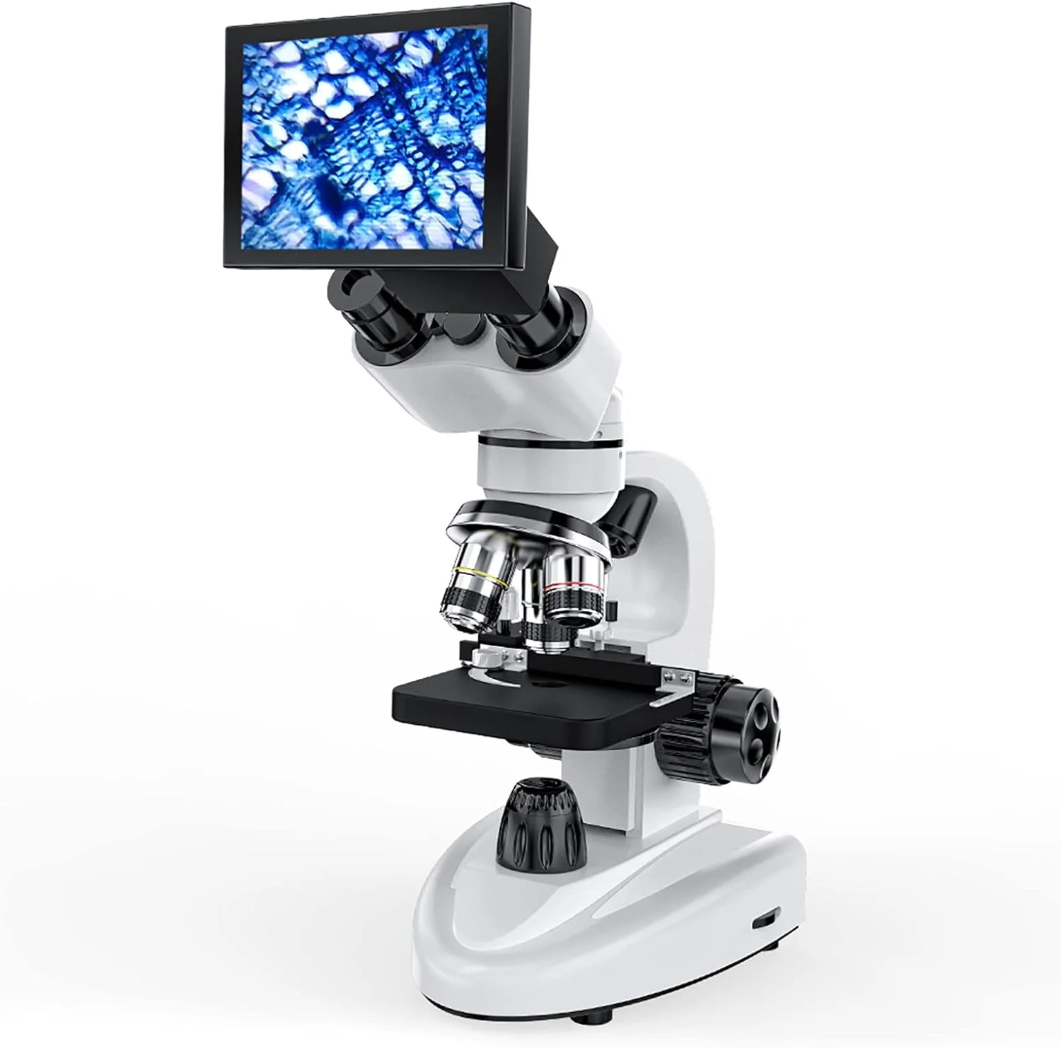 میکروسکوپ نوری آزمایشگاهی، میکروسکوپ آموزشی دانش‌آموزی 6000-20000X، چشمی الکترونیکی متصل به کامپیوتر، قابل تطبیق با صفحه نمایش، 6000X-B