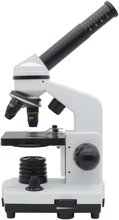 میکروسکوپ بیولوژیکی دانش آموزی 1600X با چشمی الکترونیکی USB 2 مگاپیکسلی، میکروسکوپ دیجیتال 50 اسلاید با لامپ LED، میکروسکوپ تک چشمی (رنگ: ست 2)