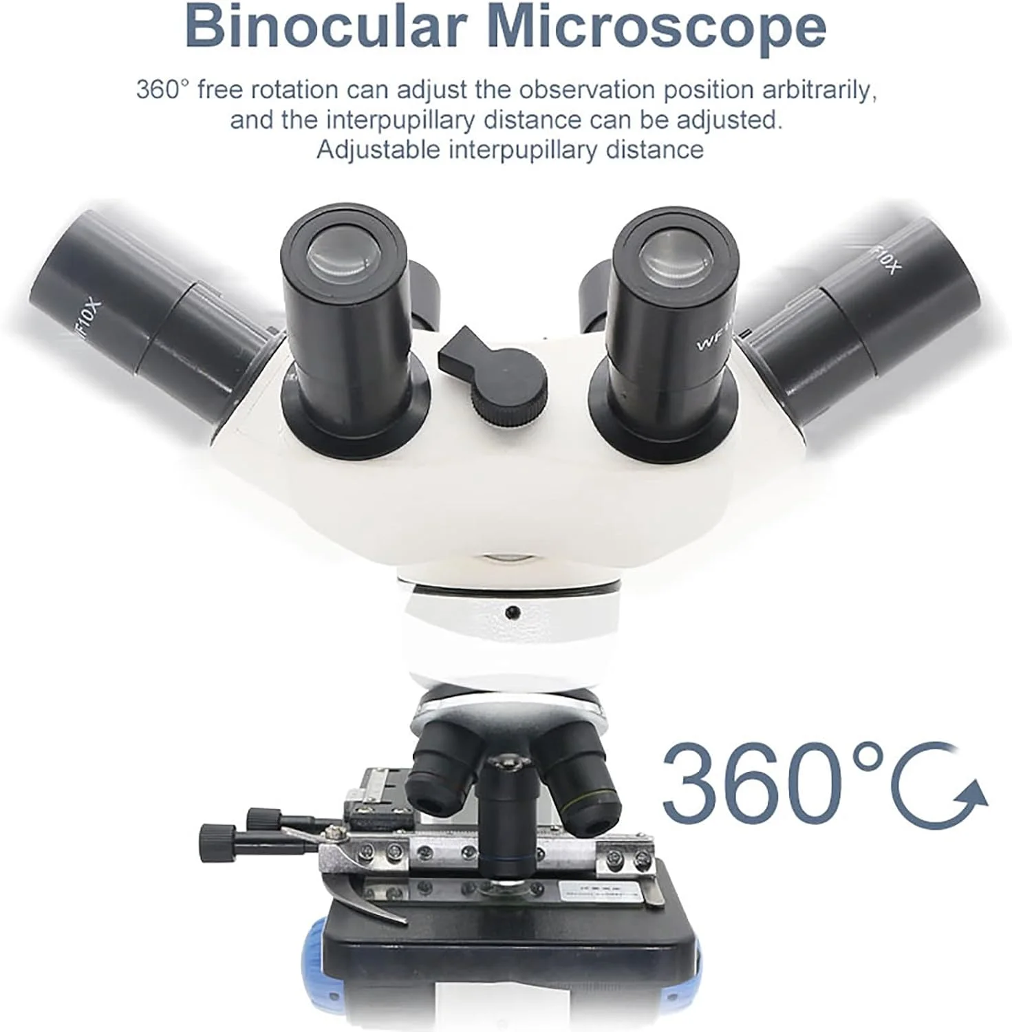 میکروسکوپ دوچشمی 40-1000X با نور LED و میکروسکوپ دیجیتال USB 2.0 مگاپیکسلی، برای آزمایشگاه علوم آموزشی