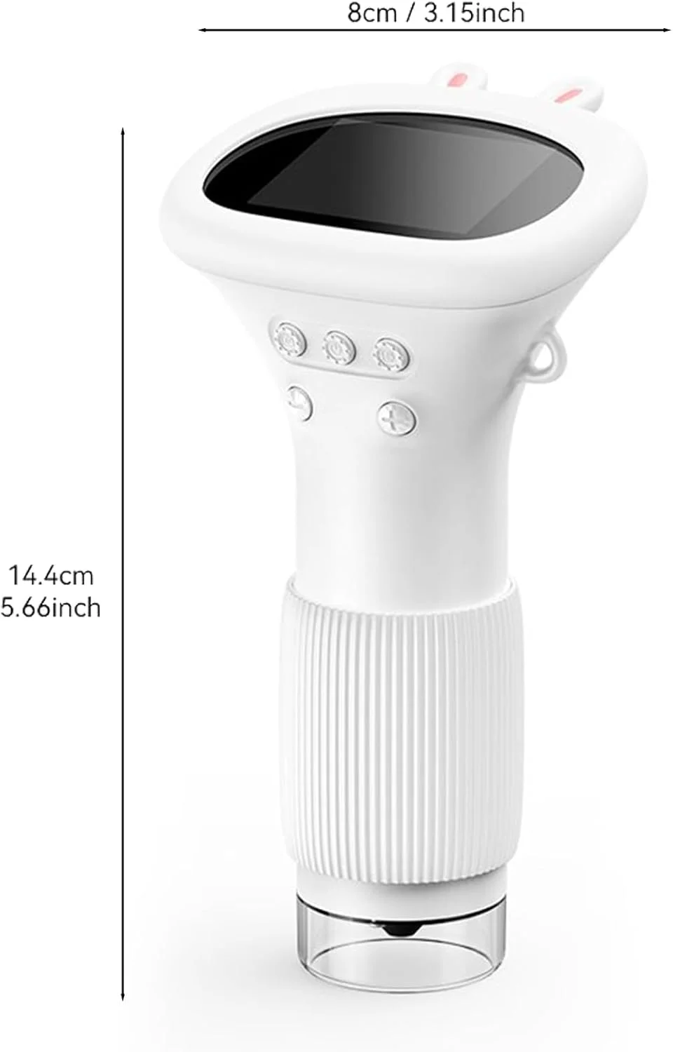 میکروسکوپ دستی Ejoyous با صفحه نمایش 2 اینچی، بزرگنمایی 100X تا 1000X با تصویربرداری HD بلادرنگ، میکروسکوپ قابل حمل با 8 چراغ LED قابل تنظیم، برای آموزش علوم و کاوش در طبیعت (سفید)