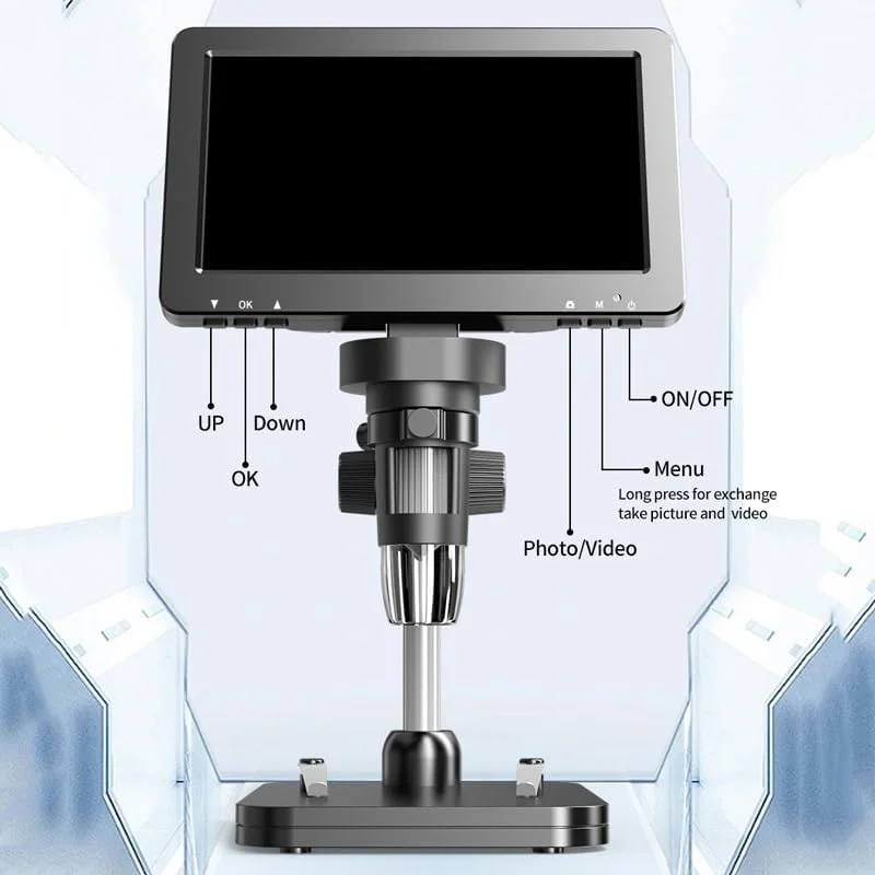 میکروسکوپ دیجیتال 1200X با دوربین فیلمبرداری 1080P با فوکوس دقیق برای تعمیر