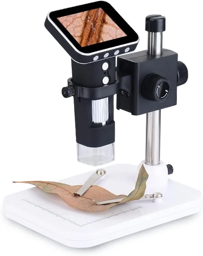 میکروسکوپ دیجیتال 200 واتی با صفحه نمایش 3.5 اینچی، میکروسکوپ دستی قابل حمل، همانطور که نشان داده شده است