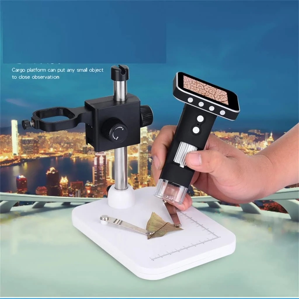 میکروسکوپ دیجیتال 200 واتی با صفحه نمایش 3.5 اینچی، میکروسکوپ دستی قابل حمل، همانطور که نشان داده شده است