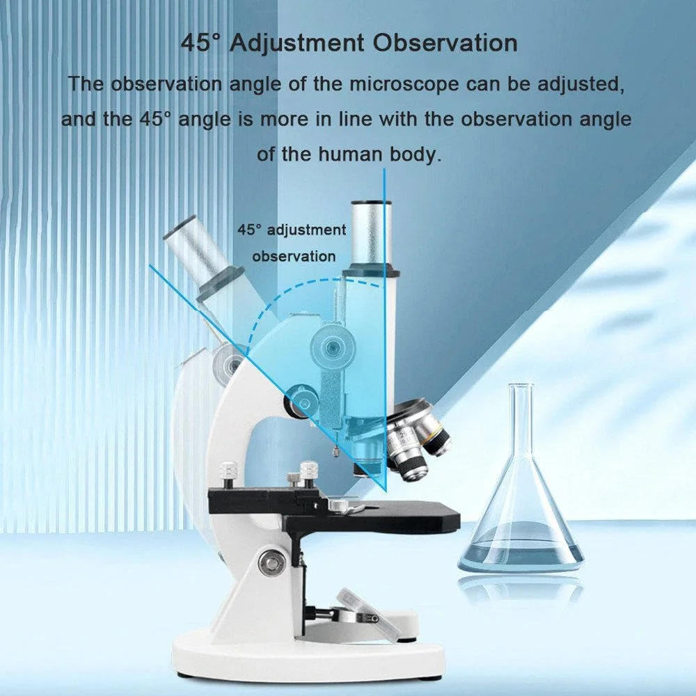 میکروسکوپ بیولوژیکی HD مدل 30000X/50000X/70000X به همراه نگهدارنده تلفن و کیف دستی، مجموعه میکروسکوپ نوری تک چشمی برای دانش آموزان و بزرگسالان، لنزهای شیئی آکروماتیک HD 185، مناسب برای آموزش، آزمایشگاه و سرگرمی 70000X