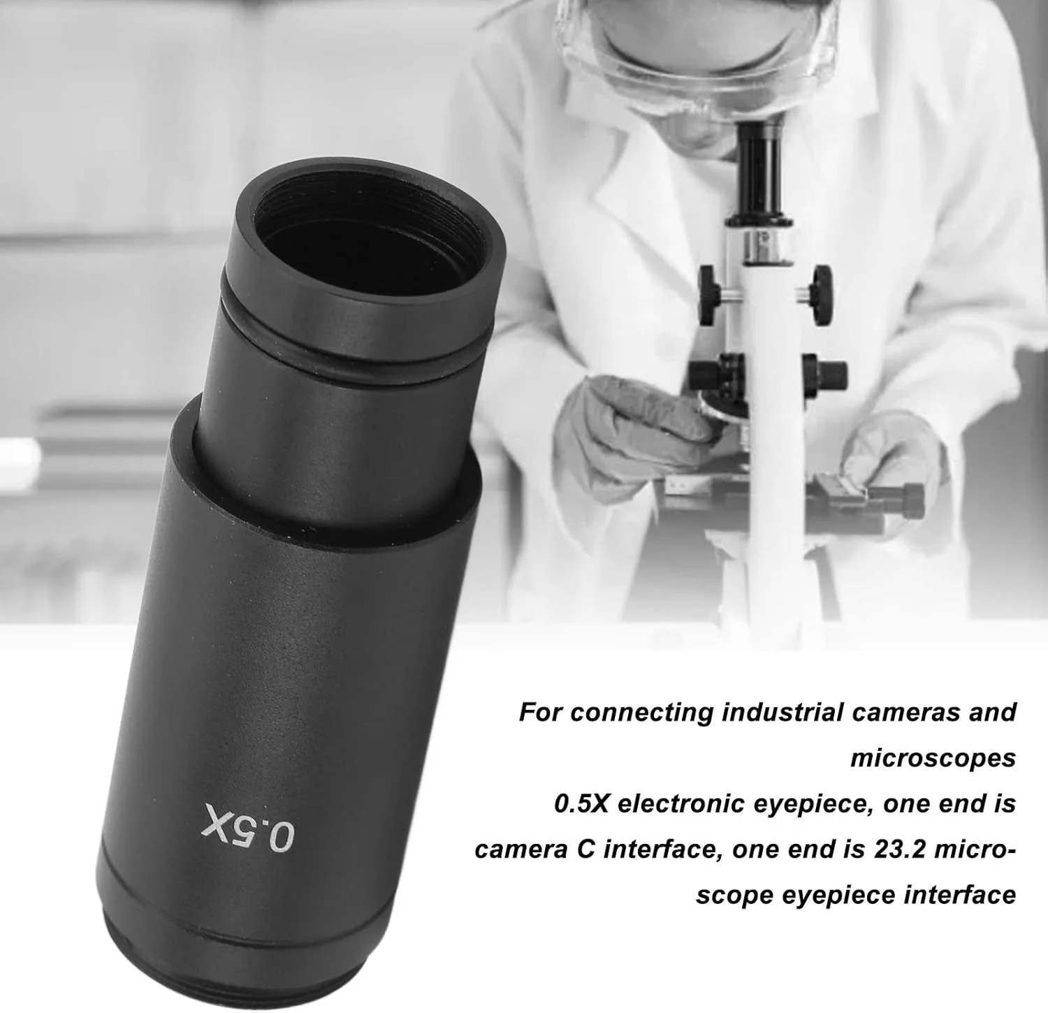 چشمی میکروسکوپ Yoidesu، چشمی الکترونیکی 0.5X، مانت C از 23.2 میلی متر به 30 میلی متر 30.5 میلی متر چشمی دوربین CCD میکروسکوپ، برای دوربین های صنعتی و میکروسکوپ ها