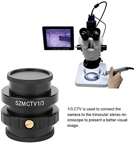 آداپتور لنز FTVOGUE SZMCTV 1/3 C-mount برای دوربین فیلمبرداری میکروسکوپ استریو سه چشمی