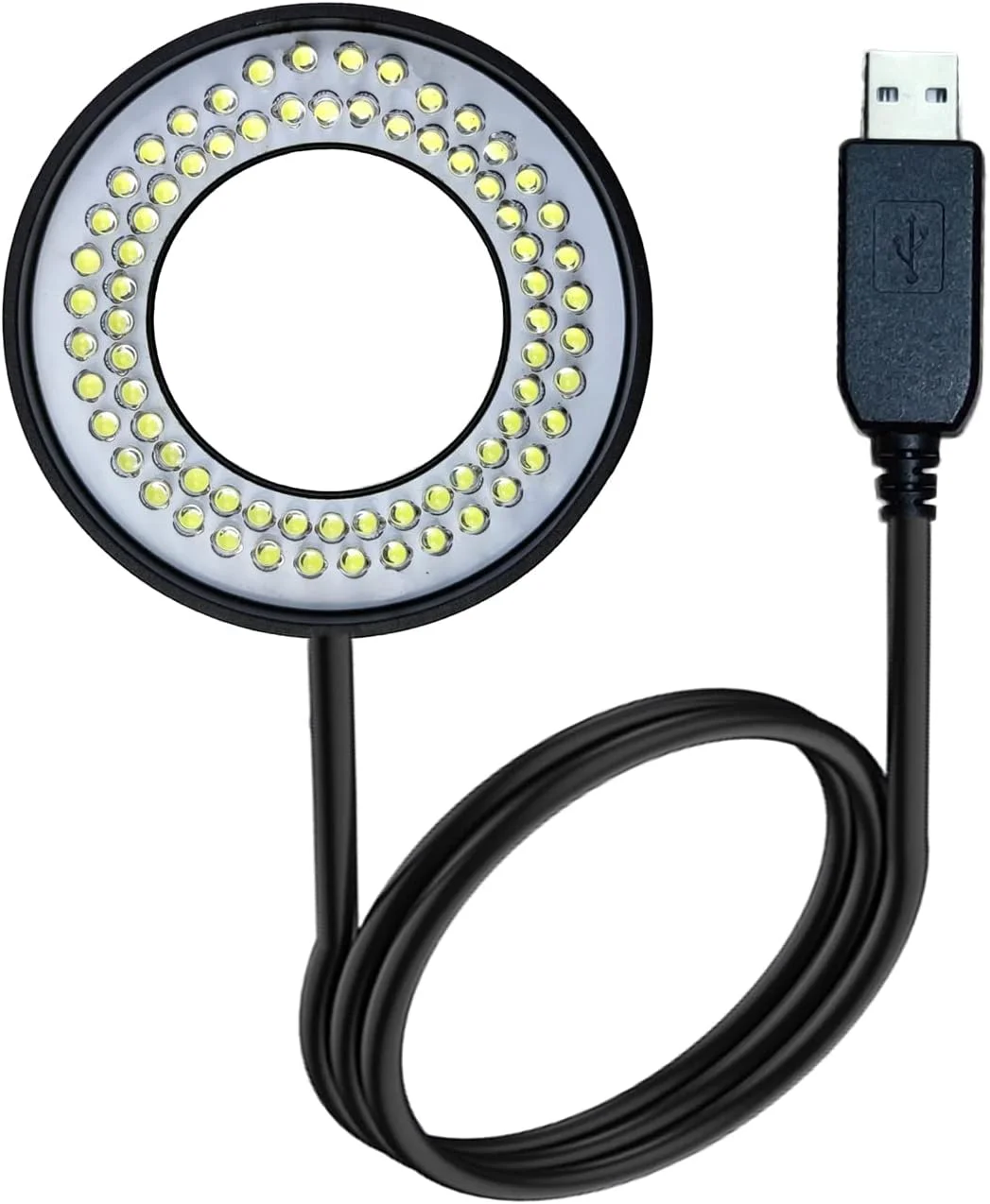 حلقه نور LED میکروسکوپ گرینگو، منبع نور لامپ قابل تنظیم USB 5V 72 LED سفید برای میکروسکوپ های استریو تک چشمی دو چشمی و دید علمی