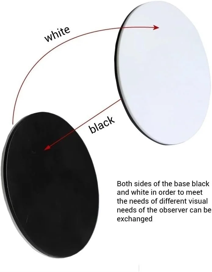 یک عدد صفحه کار استریو میکروسکوپ، صفحه زیرین سفید و سیاه، صفحه پلاستیکی گرد، قطر 60mm 95mm 100mm (رنگ: 60mm سیاه و سفید)