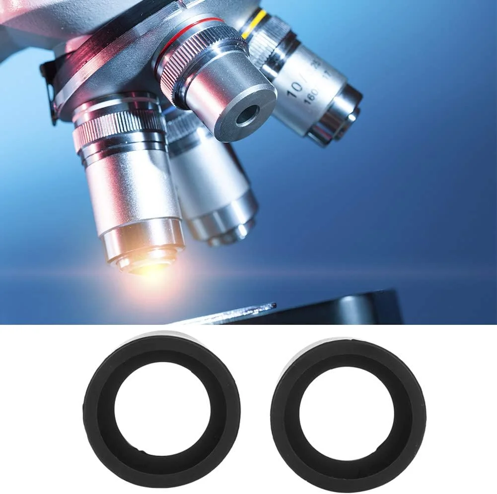 Eujgoov 2 عدد روکش چشمی لاستیکی نرم 36 میلی متری، لوازم جانبی میکروسکوپ استریو برای میکروسکوپ استریو 32-36 میلی متری (زاویه مورب) (زاویه تخت KP-H2)