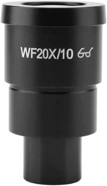 چشمی استریو میکروسکوپ WF20X/10 با میدان دید فوق العاده گسترده، بزرگنمایی 20 برابر، اندازه 30 میلی متر، مناسب برای میکروسکوپ های سه چشمی و دو چشمی، بسته 1 عددی