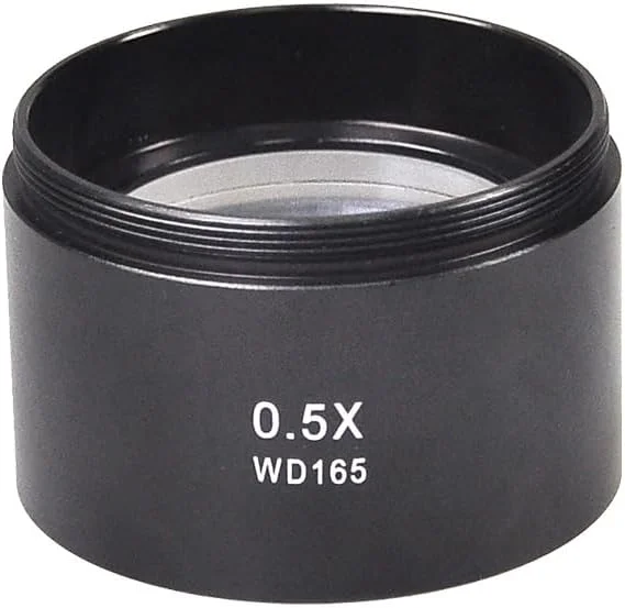 لنز شیئی کمکی 0.5X میکروسکوپ لنز دوربین WD165 برای میکروسکوپ استریو زوم سه چشمی لنز شیشه ای بارلو لنز شیئی کمکی 0.5X میکروسکوپ لنز دوربین WD165 برای میکروسکوپ استریو زوم سه چشمی لنز شیشه ای بارلو
