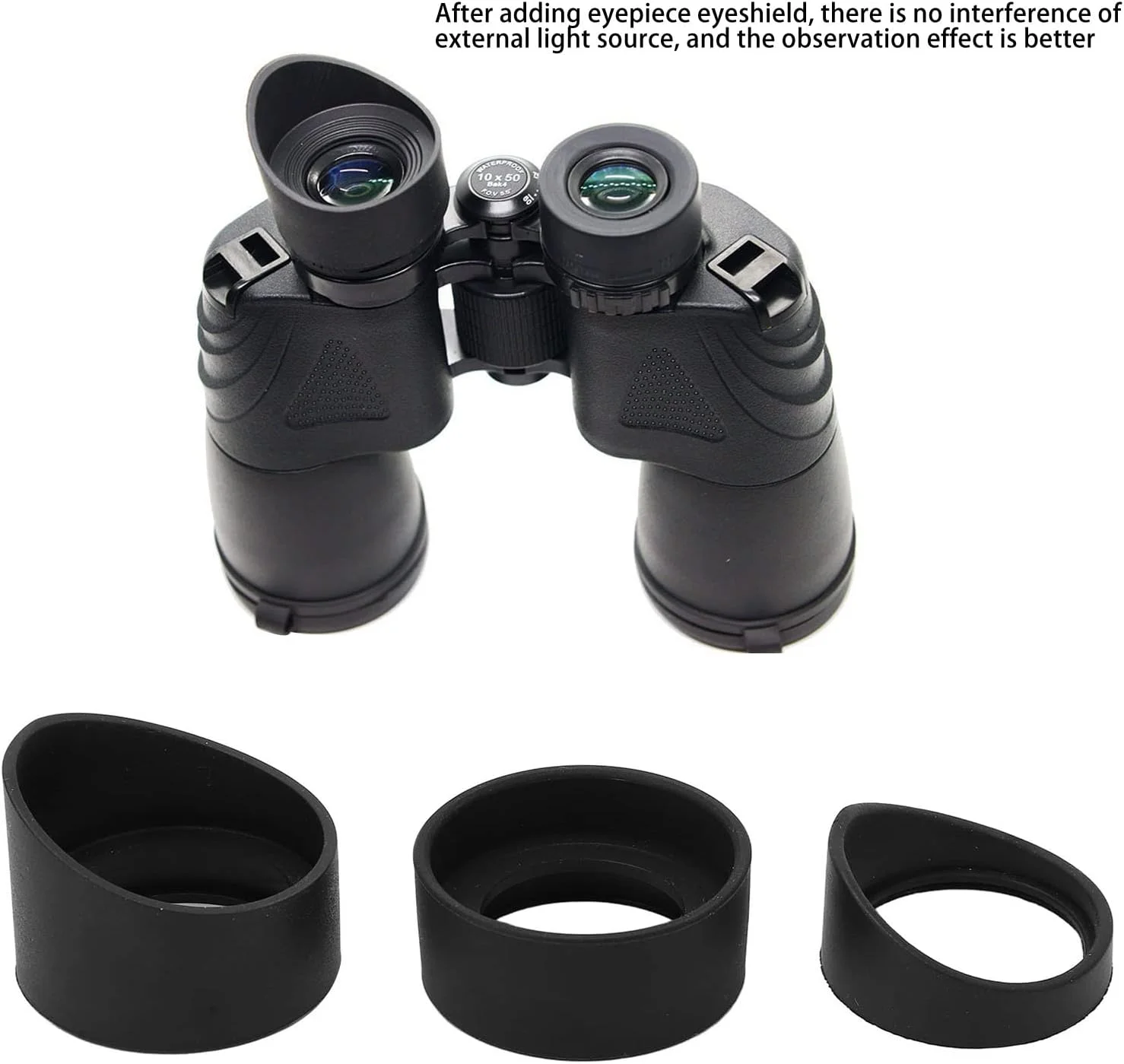 آی کاپ لاستیکی Annadue، محافظ چشمی چشمی میکروسکوپ دوچشمی، مناسب برای لنزهای 32 تا 35 میلی‌متری برای میکروسکوپ AmScope SW SM ZM، 3 عدد