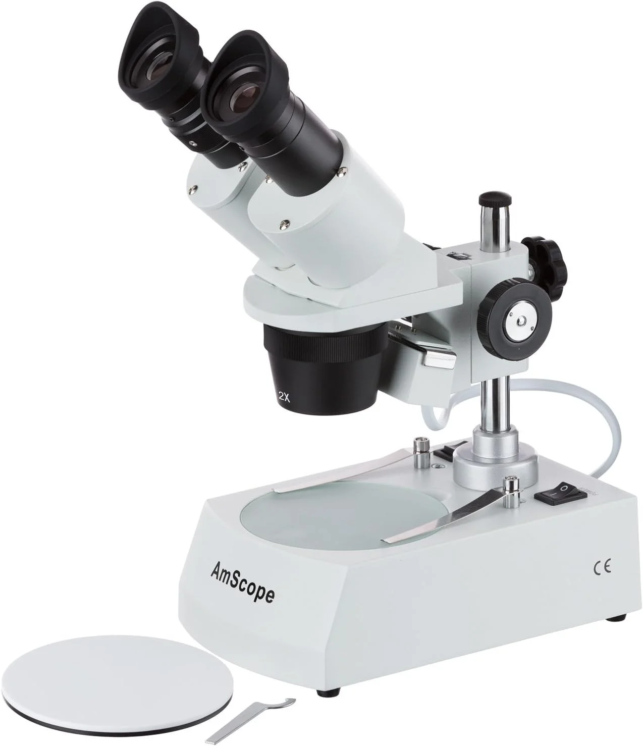 میکروسکوپ استریو دو چشمی دانش آموزی AmScope با نور دوگانه بزرگنمایی 40x-80x میکروسکوپ استریو دو چشمی دانش آموزی AmScope با نور دوگانه بزرگنمایی 40x-80x