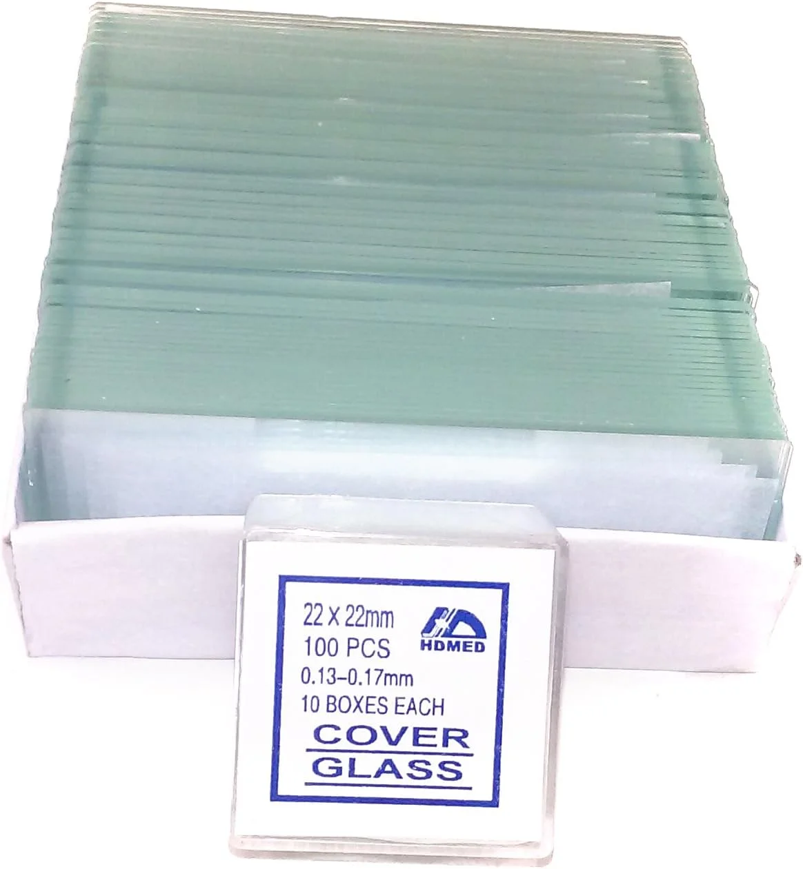 اسلاید میکروسکوپ خالی CB 7101S1، بسته 72 عددی به همراه 100 عدد کاور گلس مربعی