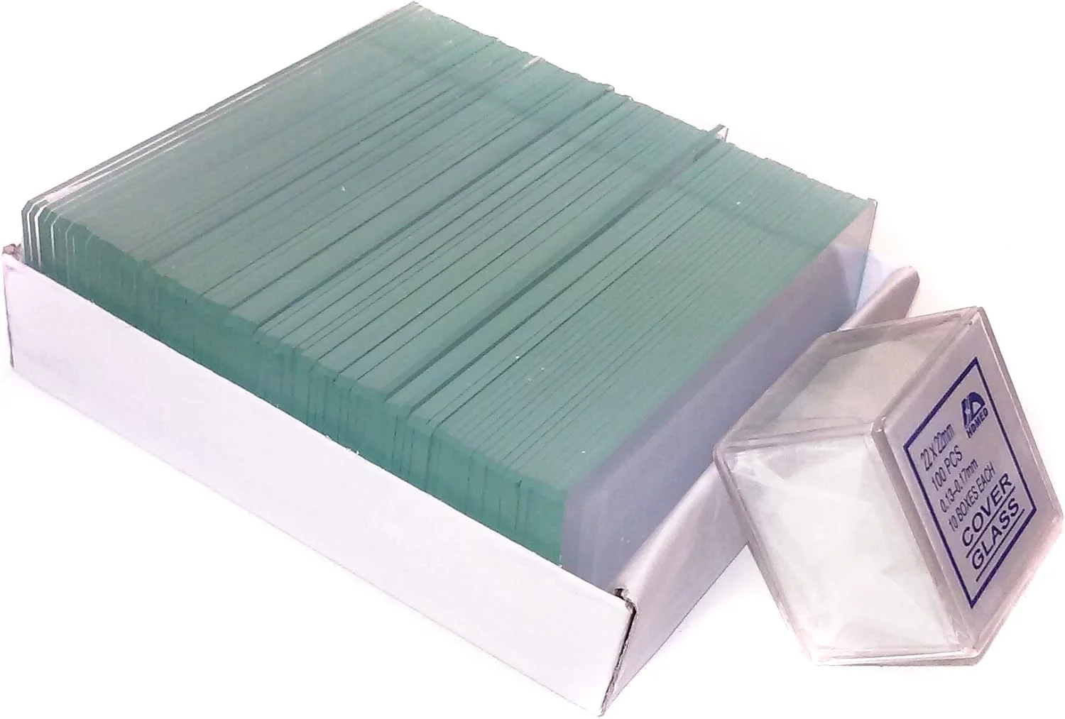 اسلاید میکروسکوپ خالی CB 7101S1، بسته 72 عددی به همراه 100 عدد کاور گلس مربعی