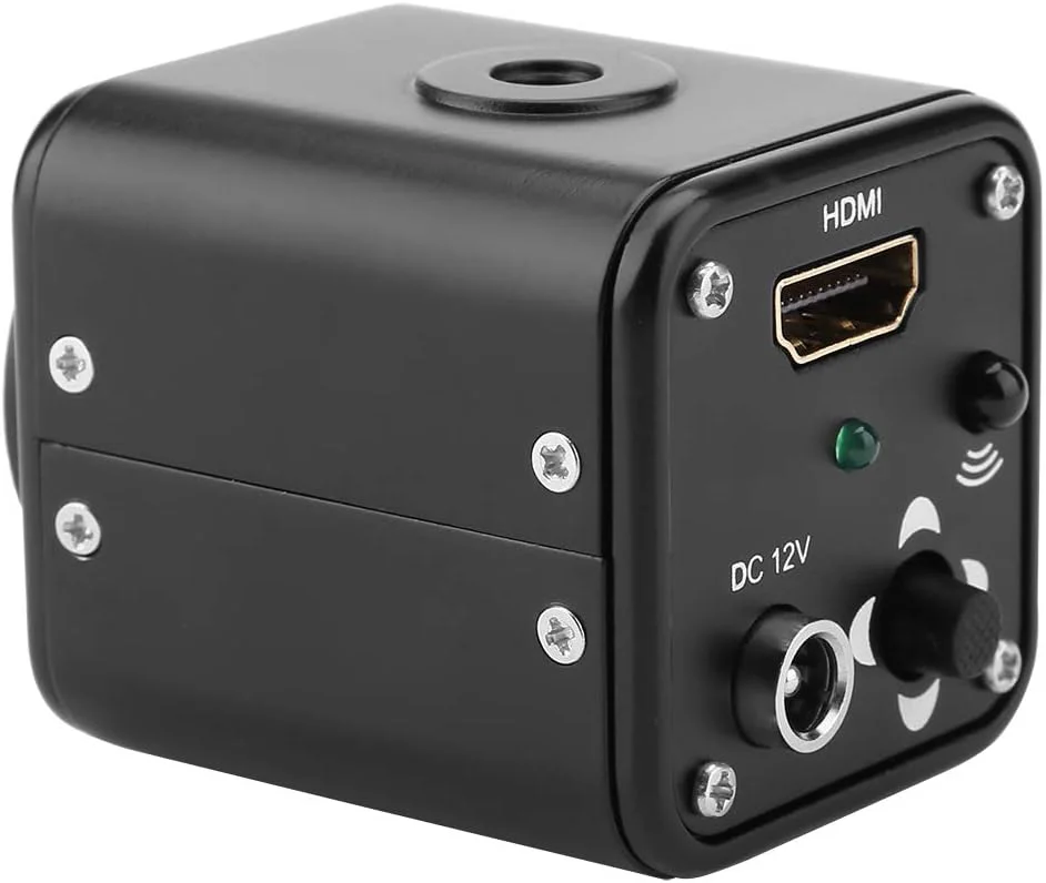 دوربین میکروسکوپ صنعتی دیجیتال 5-12 ولت، 1/3 اینچ 60 فریم بر ثانیه 1080P خروجی HDMI با کنترل از راه دور (دوشاخه EU 220 ولت)