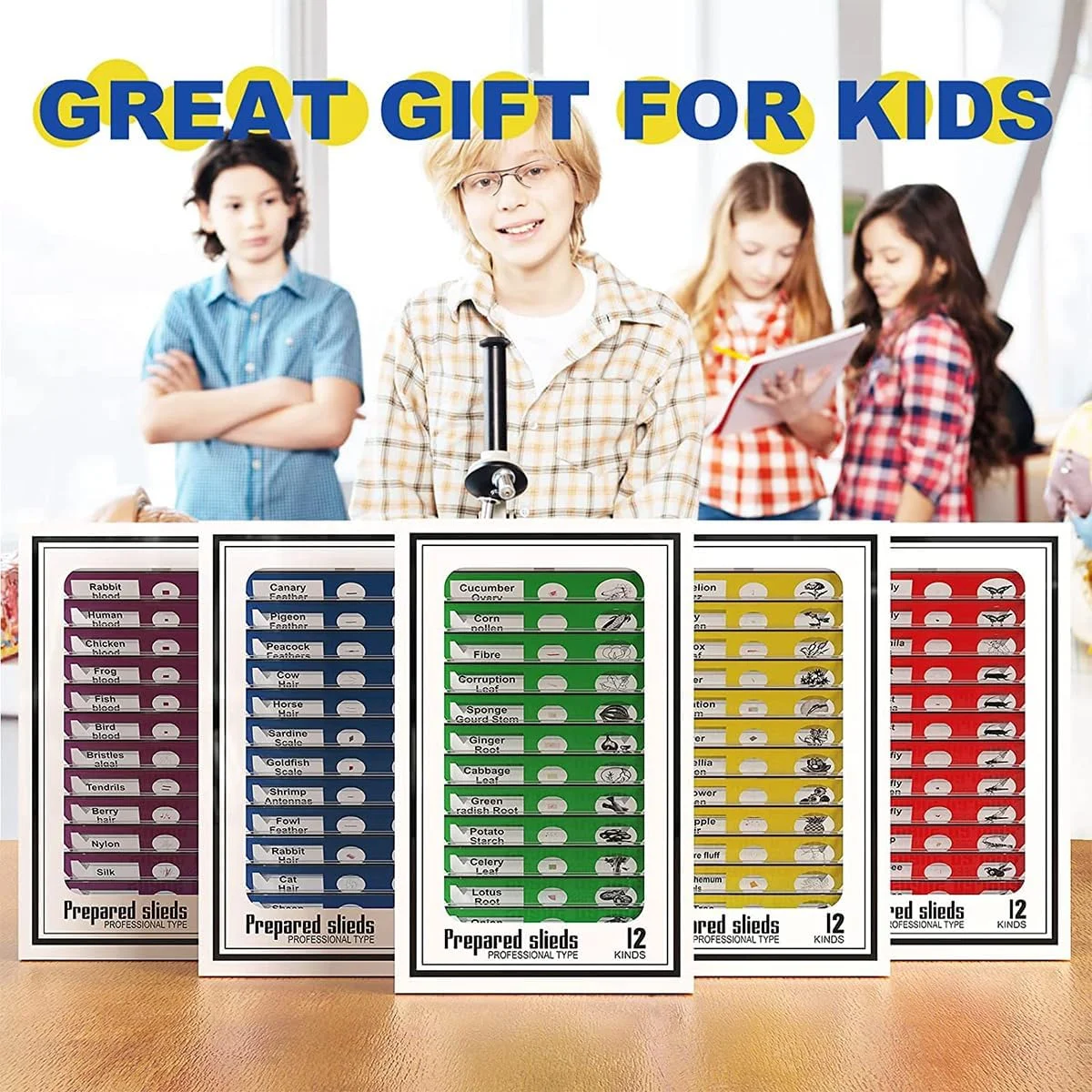 اسلایدهای پلاستیکی آماده میکروسکوپ برای کودکان، 60 عدد نمونه های جانوران حشرات گیاهان گل ها اسلاید میکروسکوپ استریو نمونه بیولوژیکی برای برنامه های علمی زیست شناسی دانشجویان و بزرگسالان