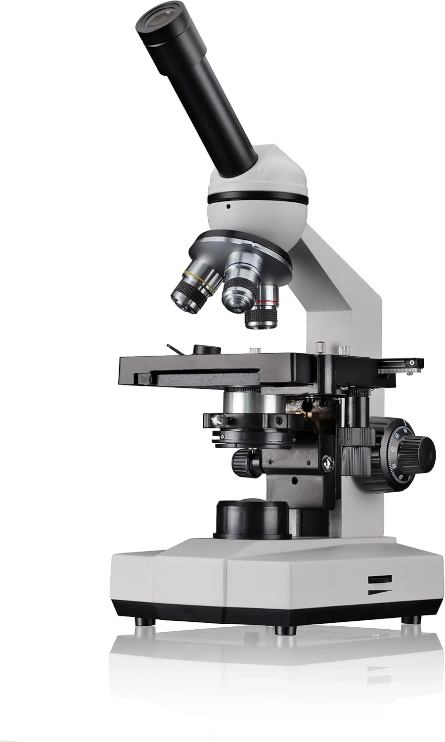 میکروسکوپ نوری عبوری بیولوژیکی Bresser، مدل Erudit Basic Mono 40x-400x، با تنظیم فوکوس درشت و ظریف، به همراه میز متقاطع (هم محور)، LED (باتری یا آداپتور)، کندانسور Abbe، نگهدارنده تلفن هوشمند و... میکروسکوپ نوری عبوری بیولوژیکی Bresser، مدل Erudit Basic Mono 40x-400x، با تنظیم فوکوس درشت و ظریف، به همراه میز متقاطع (هم محور)، LED (باتری یا آداپتور)، کندانسور Abbe، نگهدارنده تلفن هوشمند و...