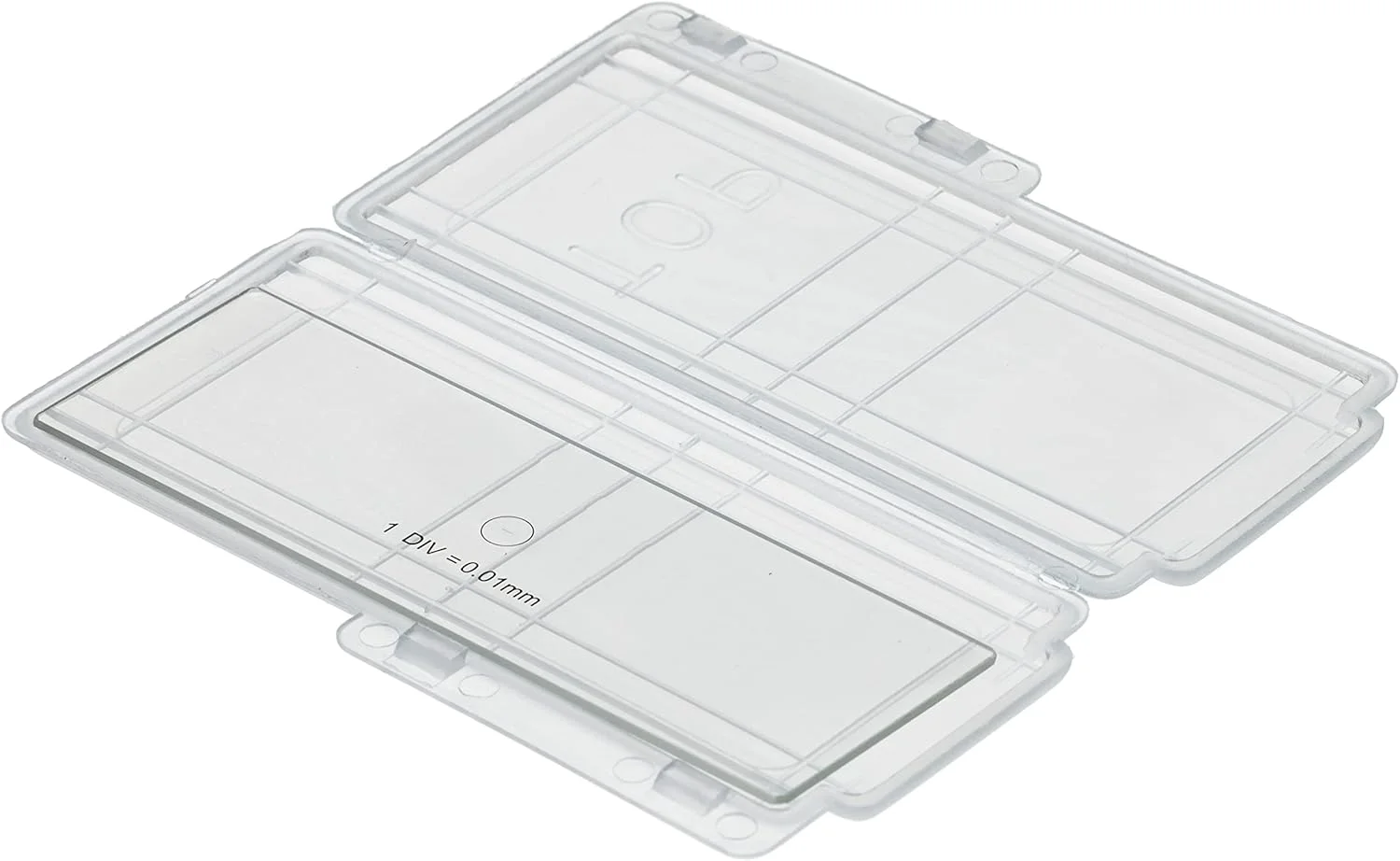 اسلاید خالی برسزر با مقیاس 1/100 میلی متر، شفاف