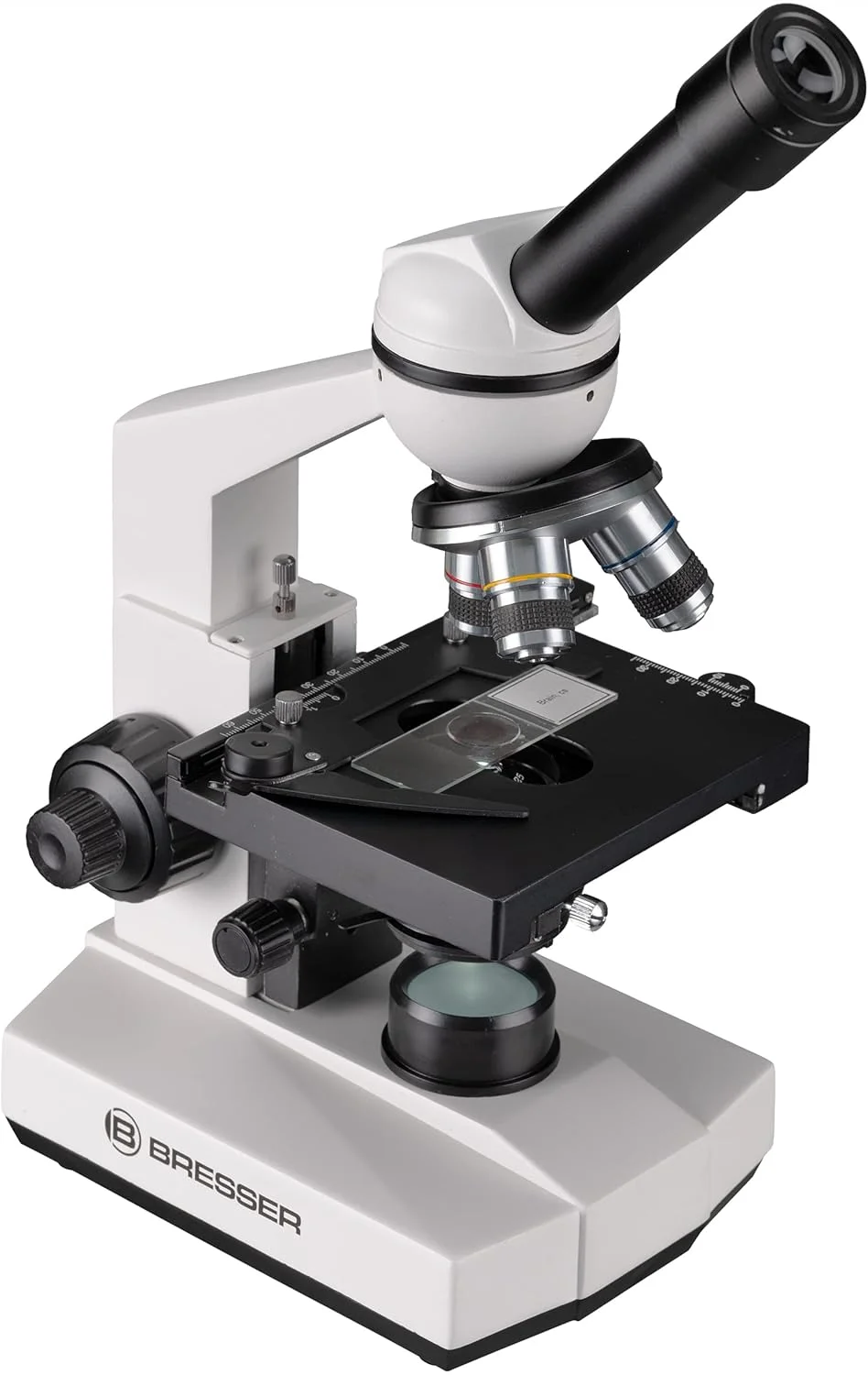 میکروسکوپ نوری عبوری بیولوژیکی Bresser، مدل Erudit Basic Mono 40x-400x، با تنظیم فوکوس درشت و ظریف، به همراه میز متقاطع (هم محور)، LED (باتری یا آداپتور)، کندانسور Abbe، نگهدارنده تلفن هوشمند و... میکروسکوپ نوری عبوری بیولوژیکی Bresser، مدل Erudit Basic Mono 40x-400x، با تنظیم فوکوس درشت و ظریف، به همراه میز متقاطع (هم محور)، LED (باتری یا آداپتور)، کندانسور Abbe، نگهدارنده تلفن هوشمند و...