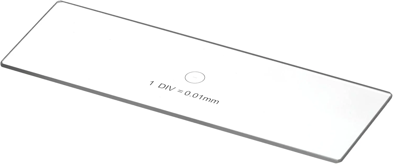 اسلاید خالی برسزر با مقیاس 1/100 میلی متر، شفاف