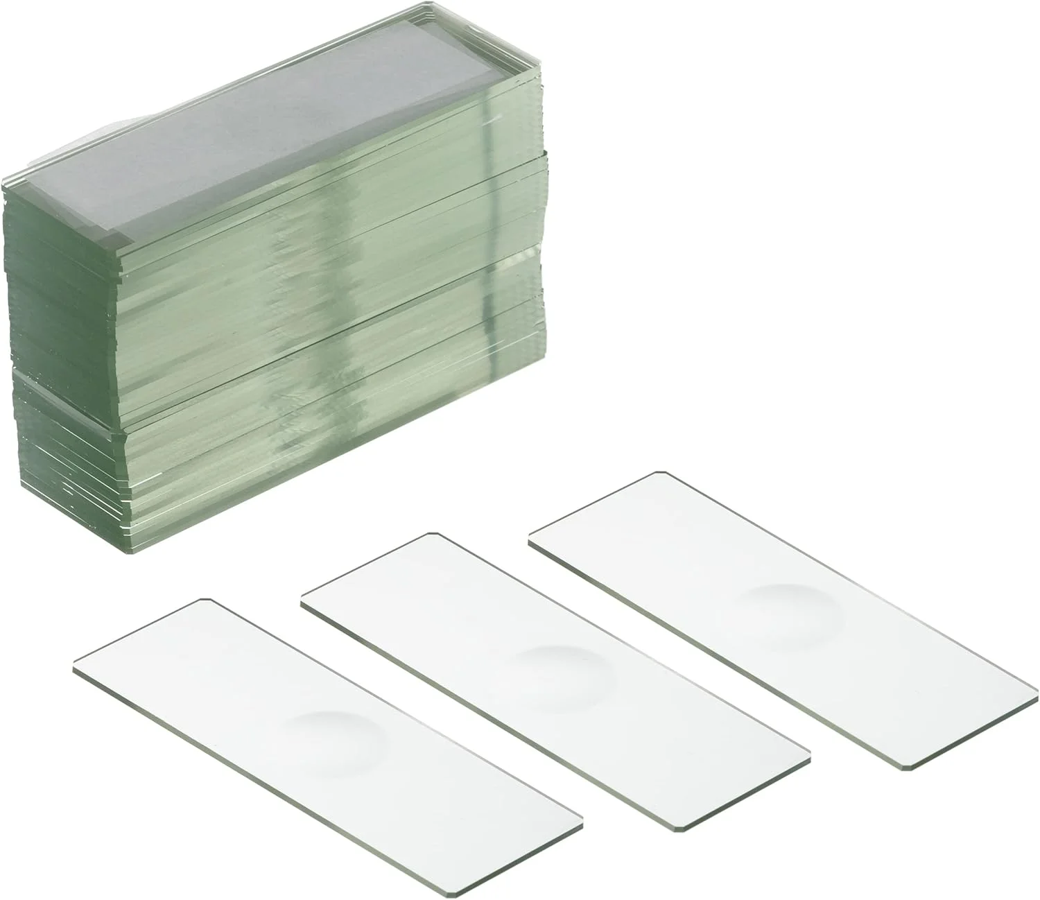 اسلایدهای خالی Bresser با فرورفتگی، مجموعه 50 عددی، شفاف