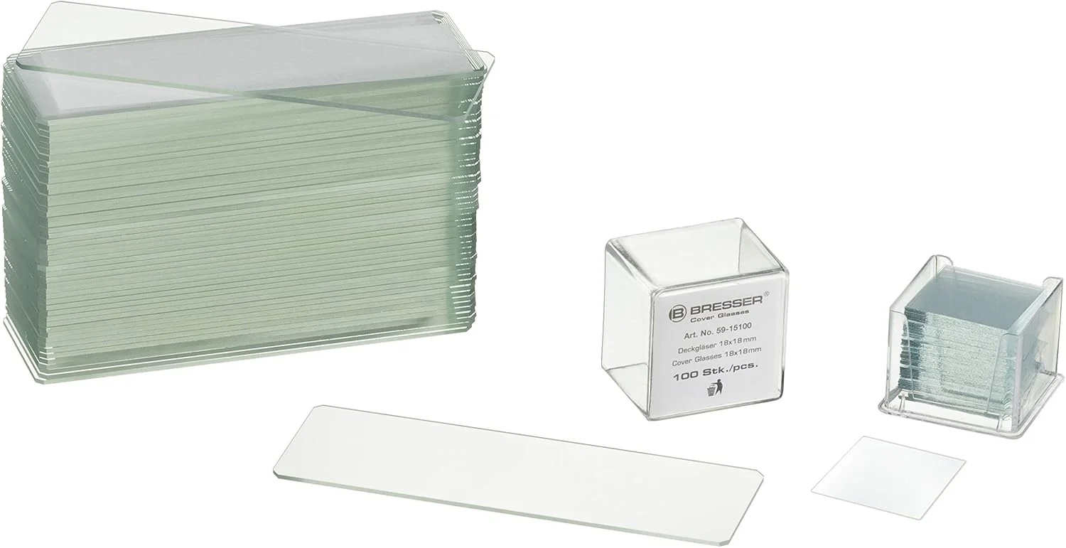 اسلایدهای خالی Bresser با صفحات پوششی، مجموعه 50/100 عددی، شفاف