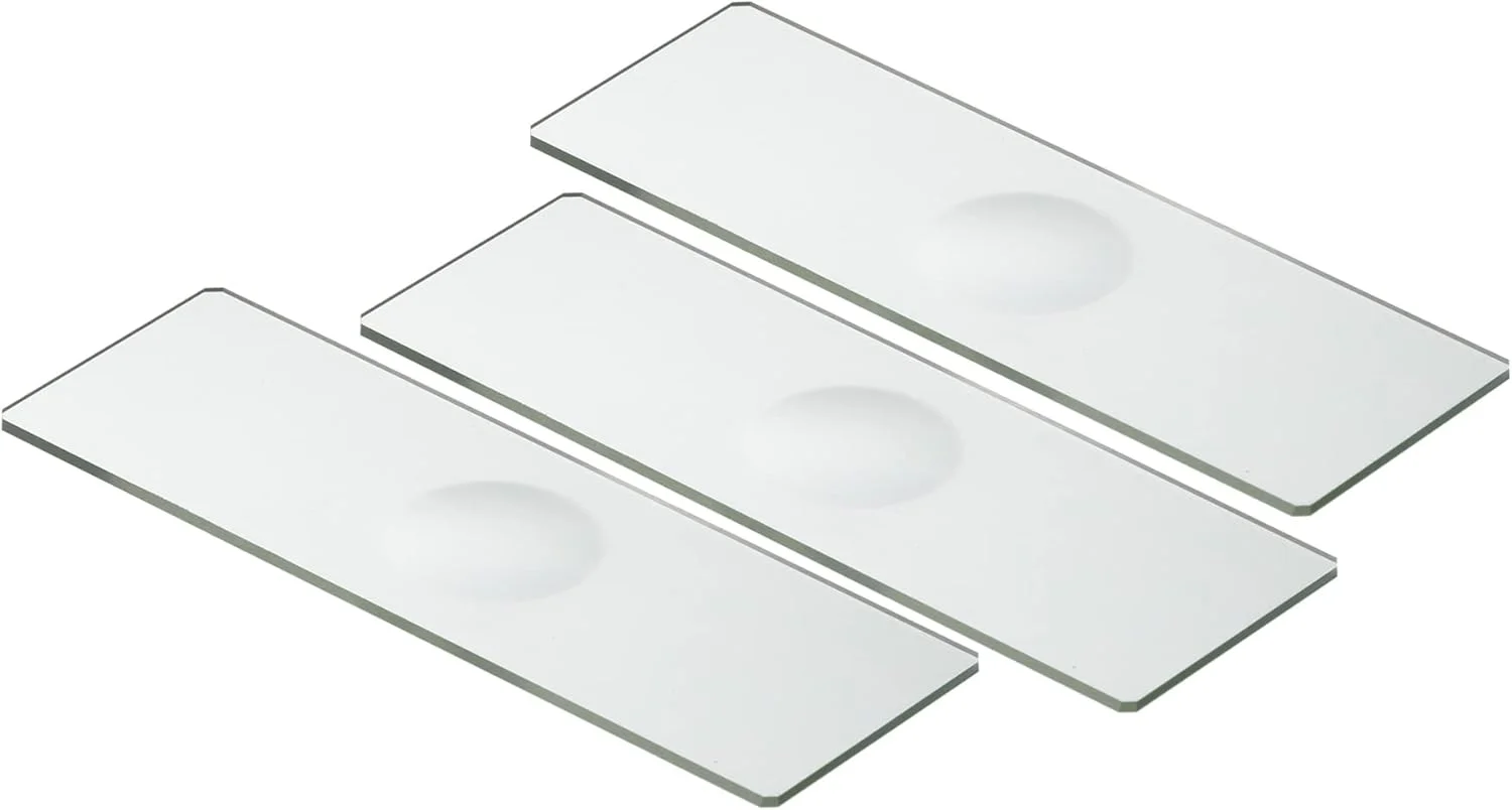 اسلایدهای خالی Bresser با فرورفتگی، مجموعه 50 عددی، شفاف