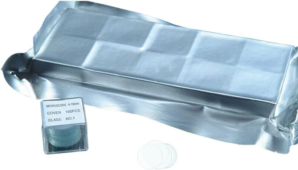 لامپ شیشه ای گرد BIPEE، شیشه پوششی میکروسکوپ 15 میلی متر، ضخامت 0.13mm~0.16mm، بسته 100 عددی